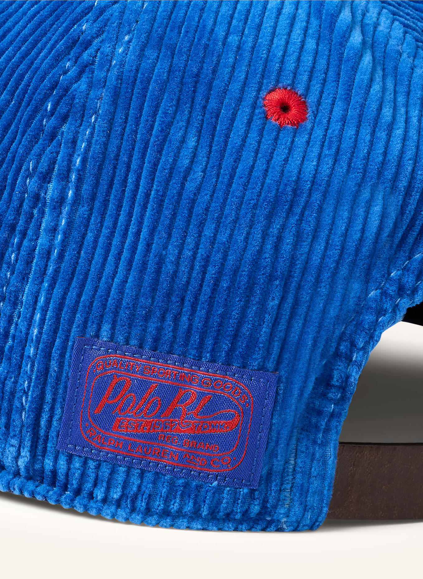 POLO RALPH LAUREN Cord-Cap: BLAU/ ROT