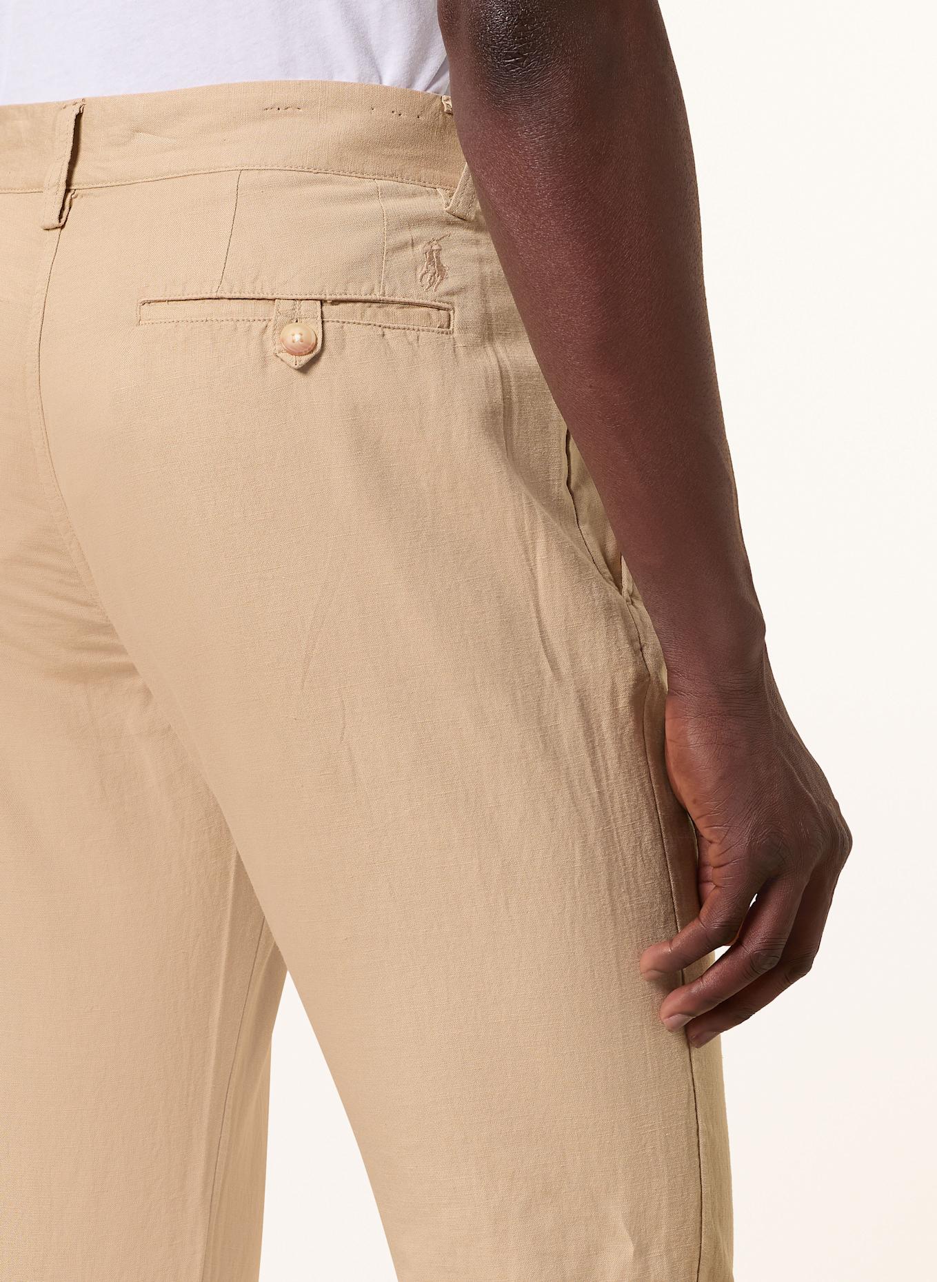 POLO RALPH LAUREN Chino Straight Fit mit Leinen: BEIGE