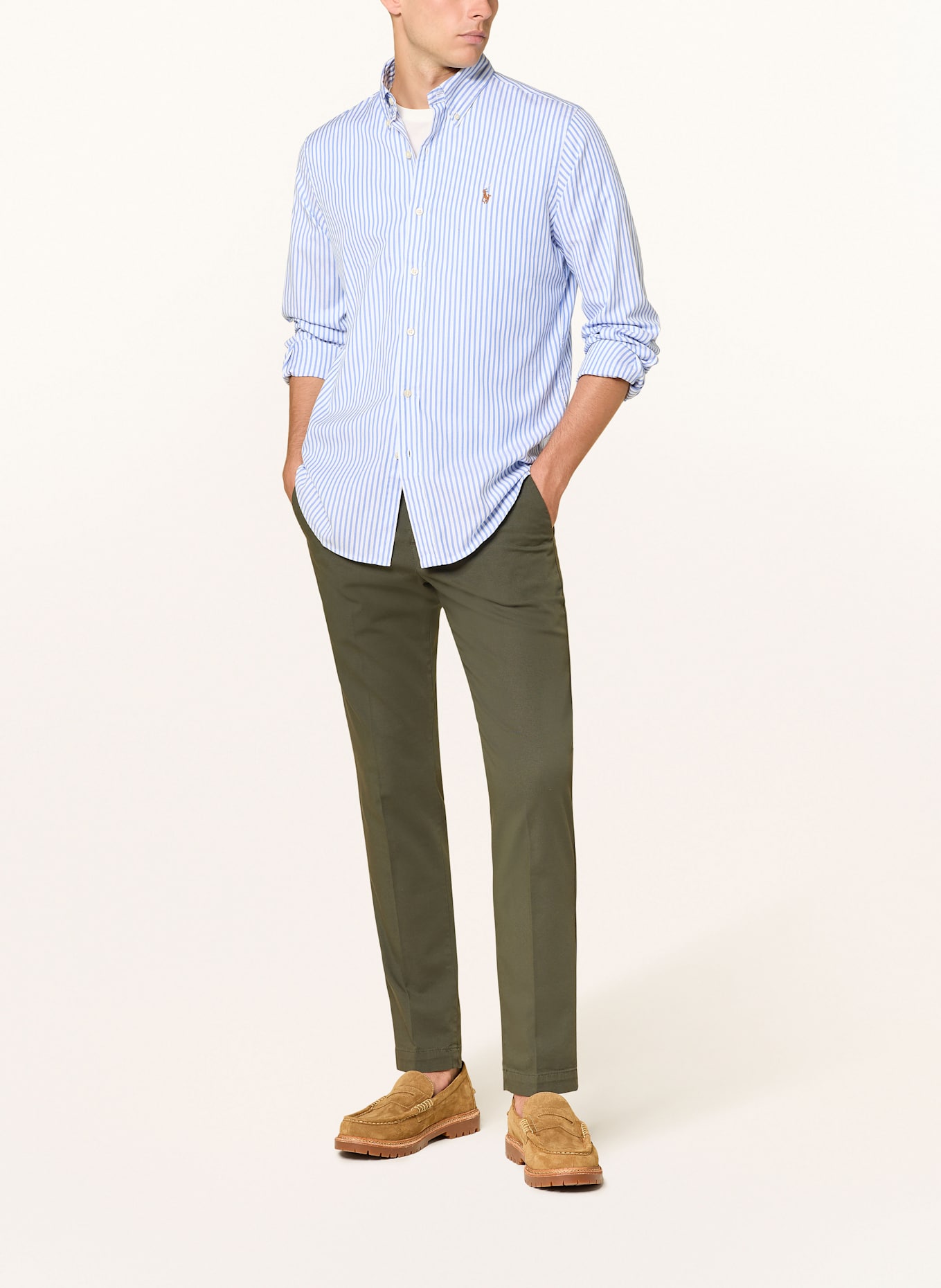 POLO RALPH LAUREN Koszula custom fit: JASNONIEBIESKI / BIAŁY