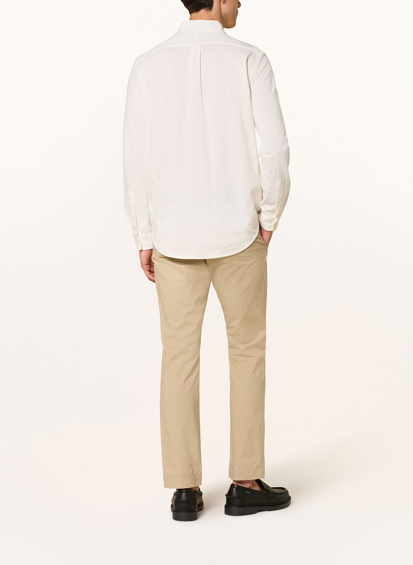 POLO RALPH LAUREN Piqué-Hemd Custom Fit: ECRU
