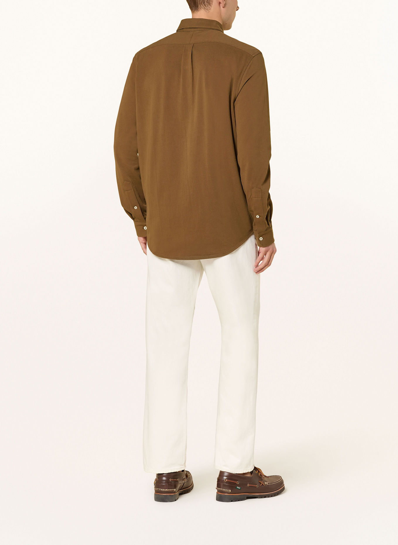 POLO RALPH LAUREN Piqué-Hemd Custom Fit: BRAUN