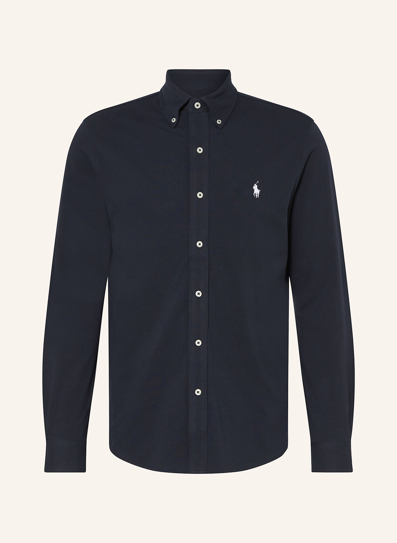 POLO RALPH LAUREN Piqué-Hemd Custom Fit: DUNKELBLAU