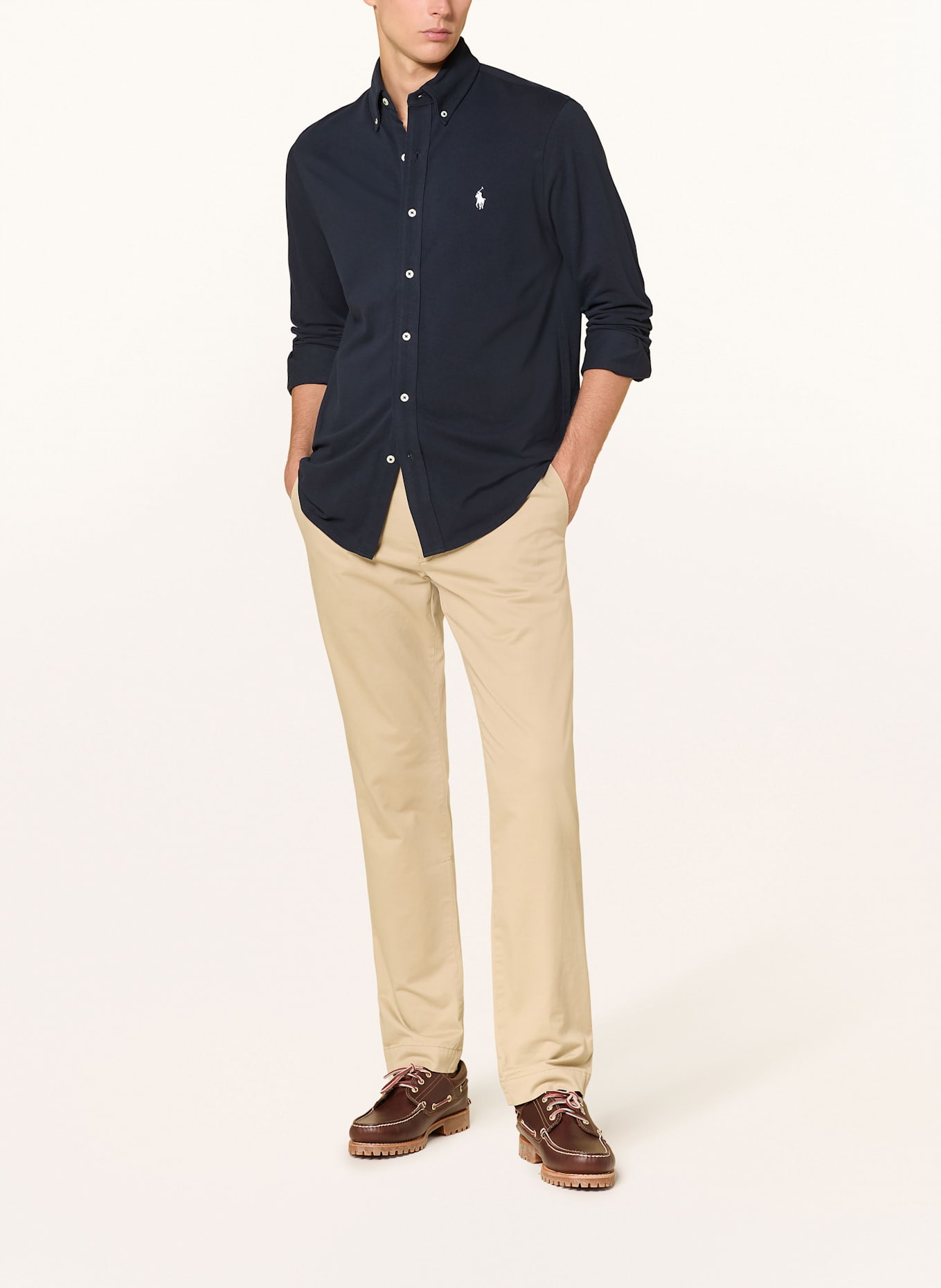 POLO RALPH LAUREN Piqué-Hemd Custom Fit: DUNKELBLAU