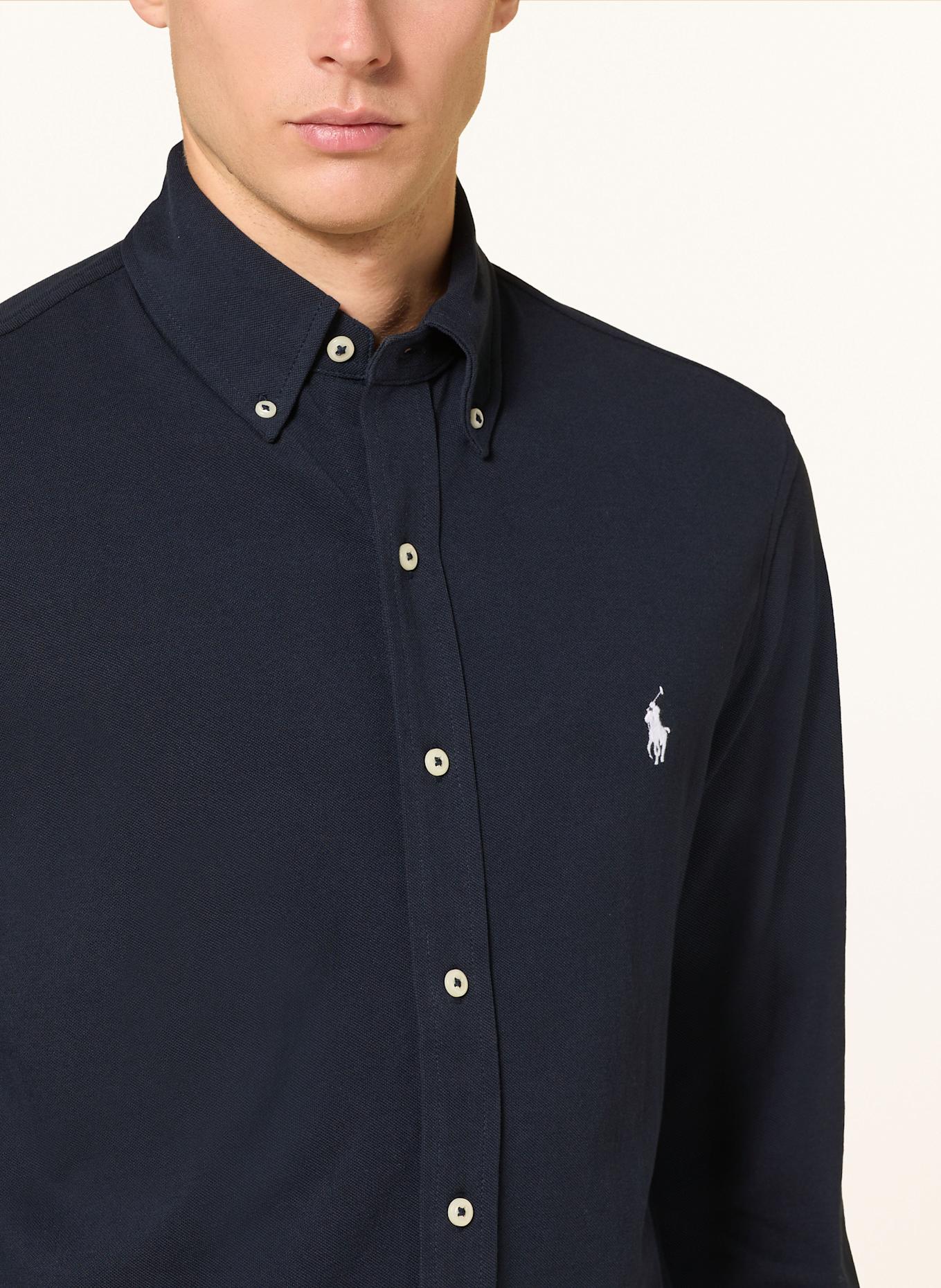 POLO RALPH LAUREN Piqué-Hemd Custom Fit: DUNKELBLAU