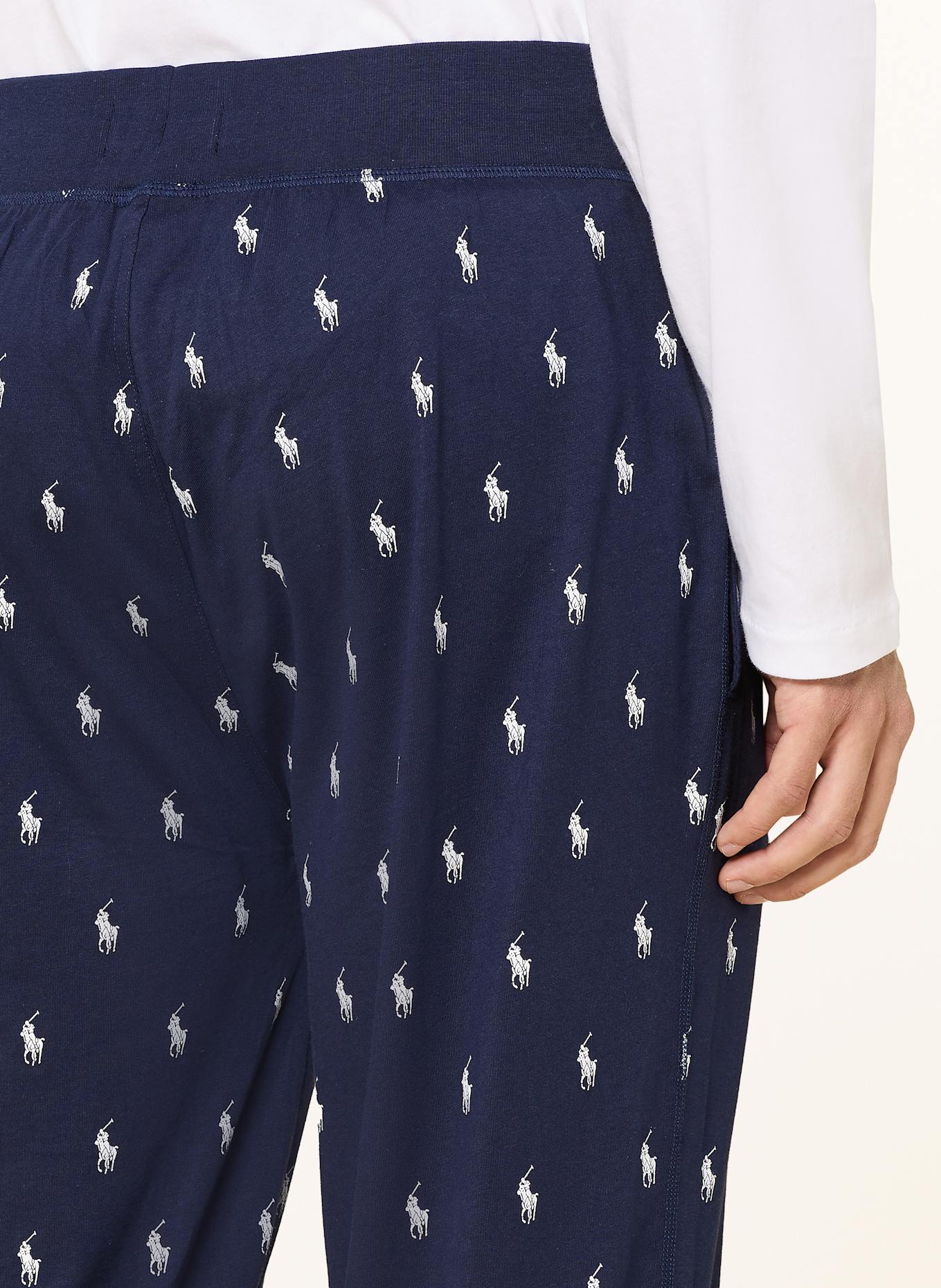 POLO RALPH LAUREN Spodnie rekreacyjne: GRANATOWY / BIAŁY