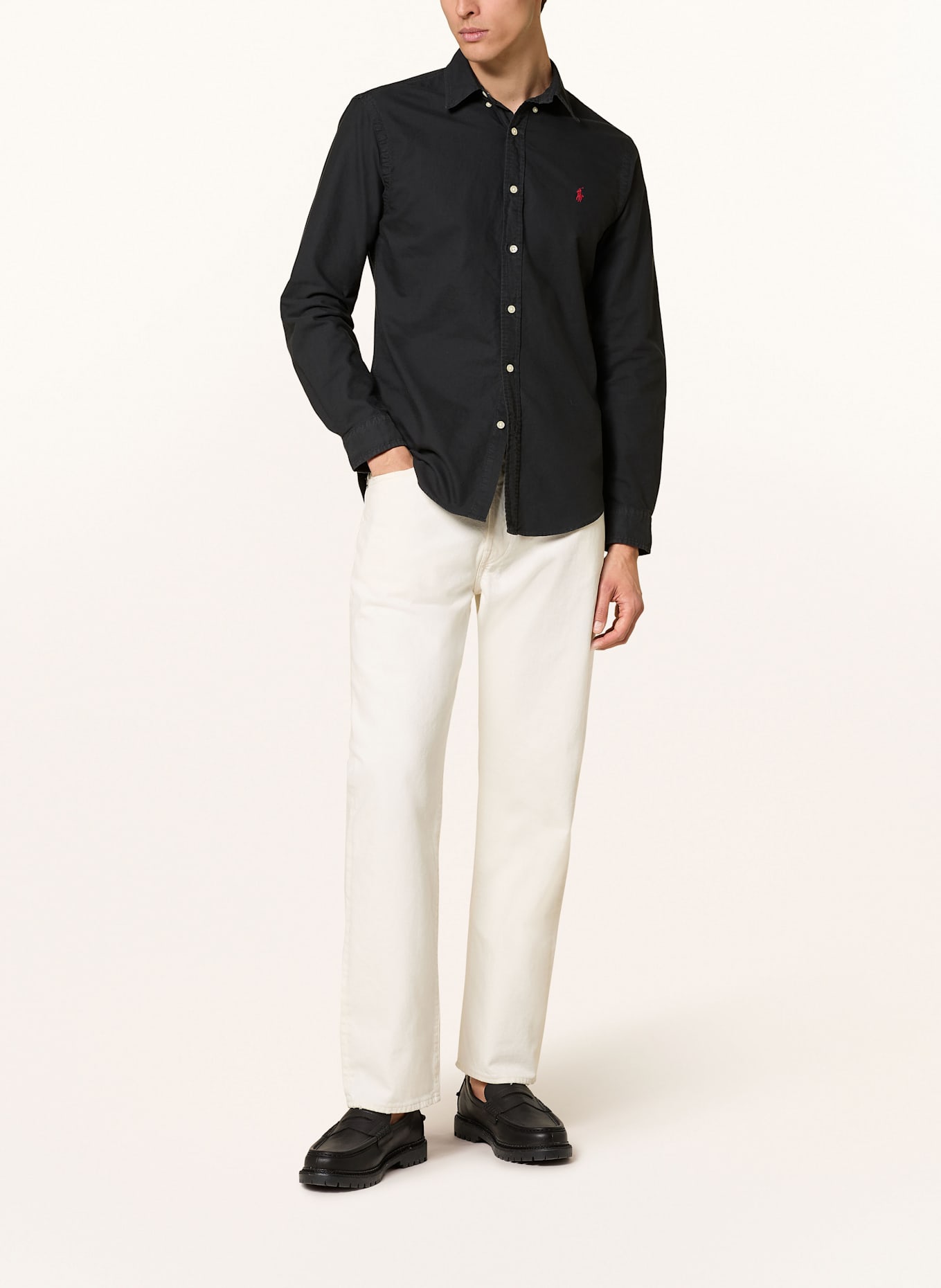 POLO RALPH LAUREN Oxfordhemd Slim Fit: SCHWARZ