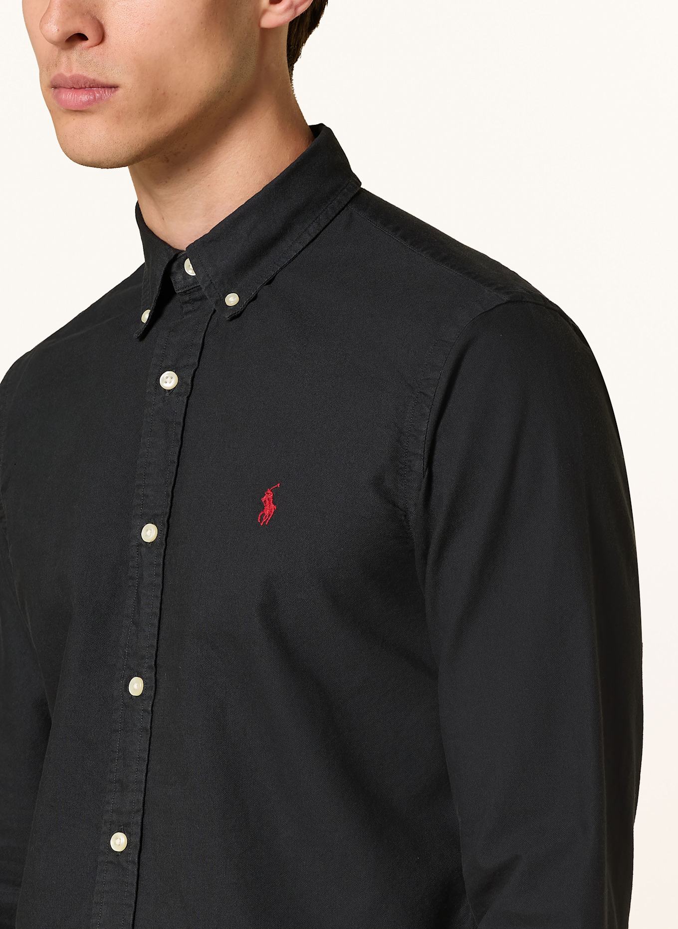 POLO RALPH LAUREN Oxfordhemd Slim Fit: SCHWARZ
