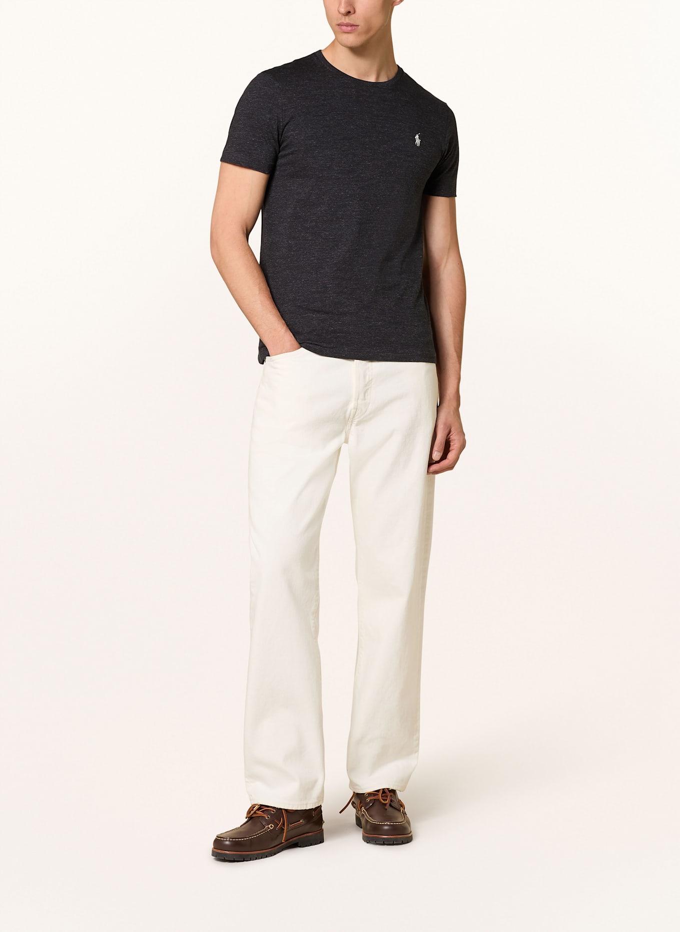 POLO RALPH LAUREN T-shirt: CZARNY / CZIEMNOSZARY