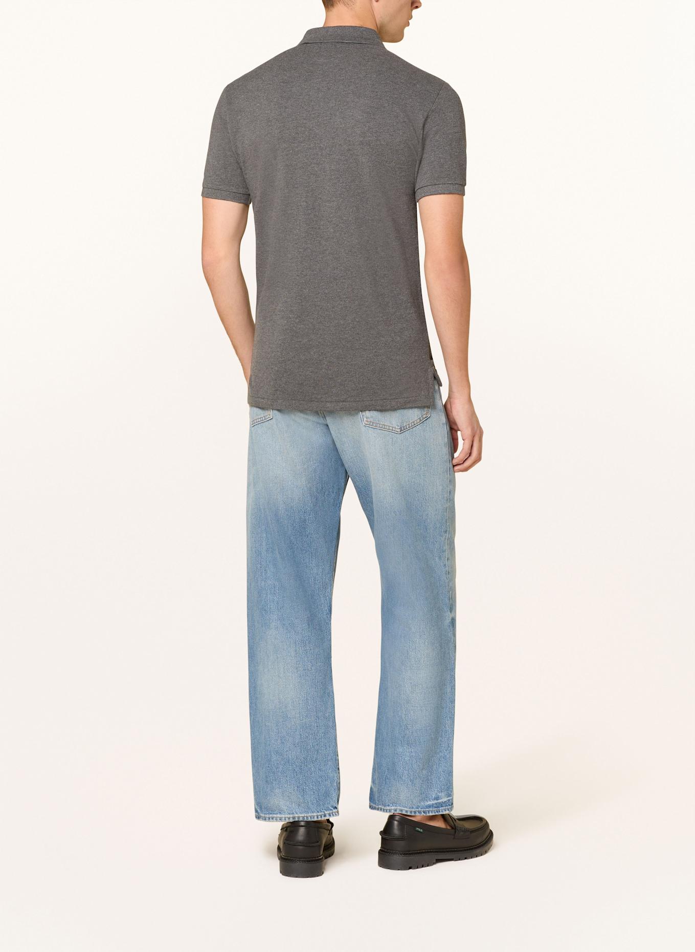 POLO RALPH LAUREN Piqué-Poloshirt Slim Fit: DUNKELGRAU MELIERT