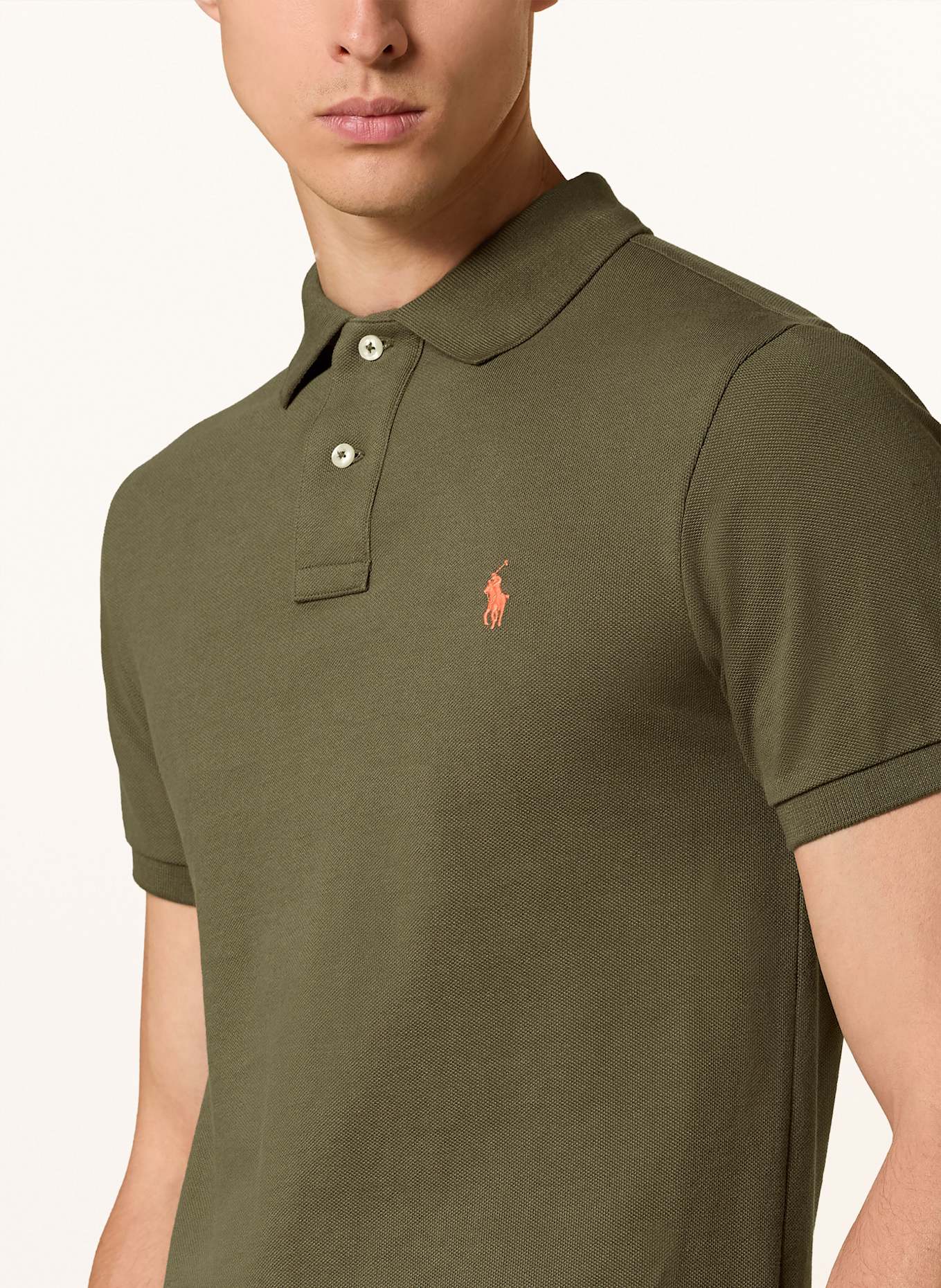 POLO RALPH LAUREN Piqué-Poloshirt Slim Fit: KHAKI