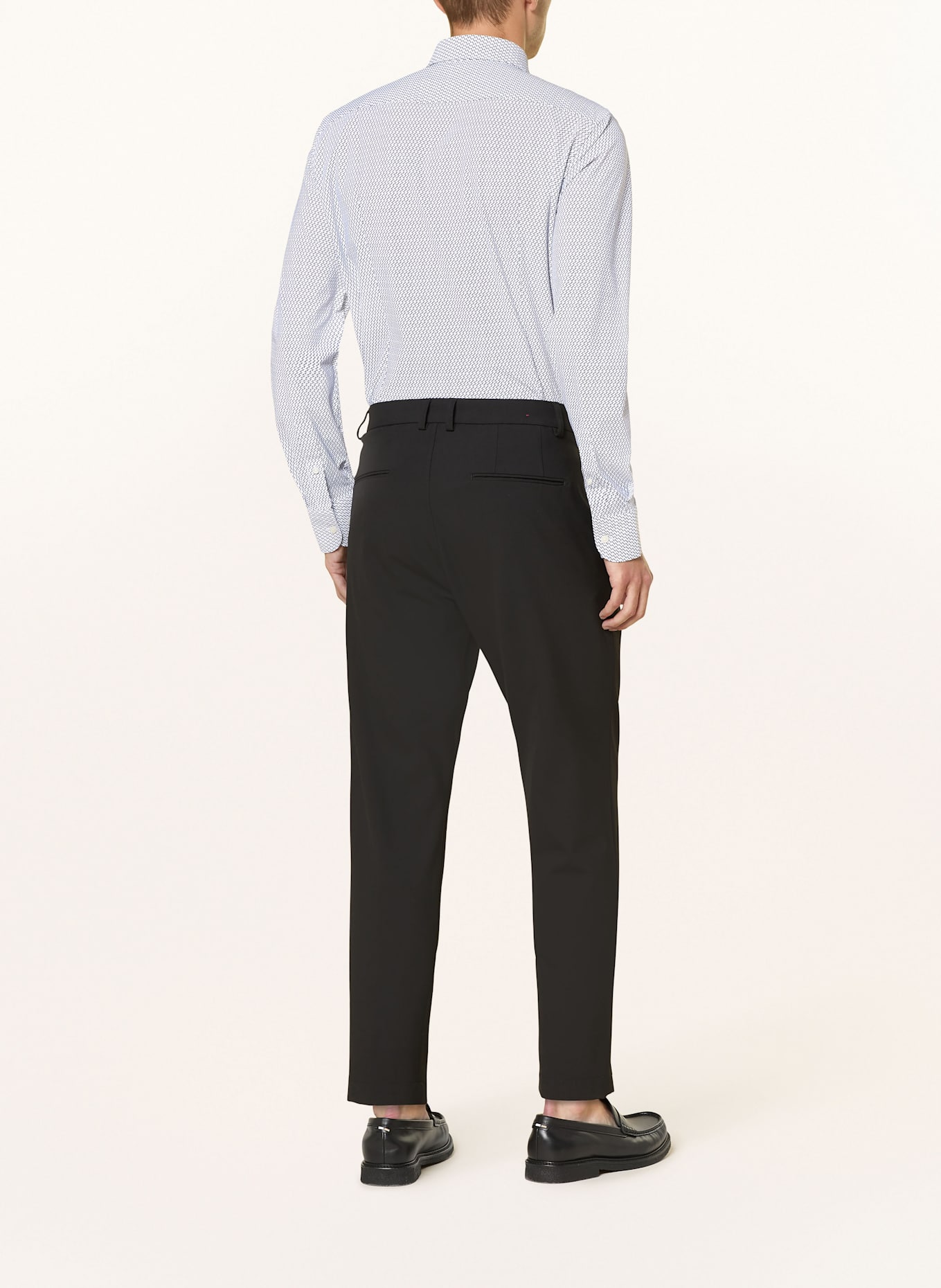 BOSS Koszula HANK slim fit: GRANATOWY / BIAŁY