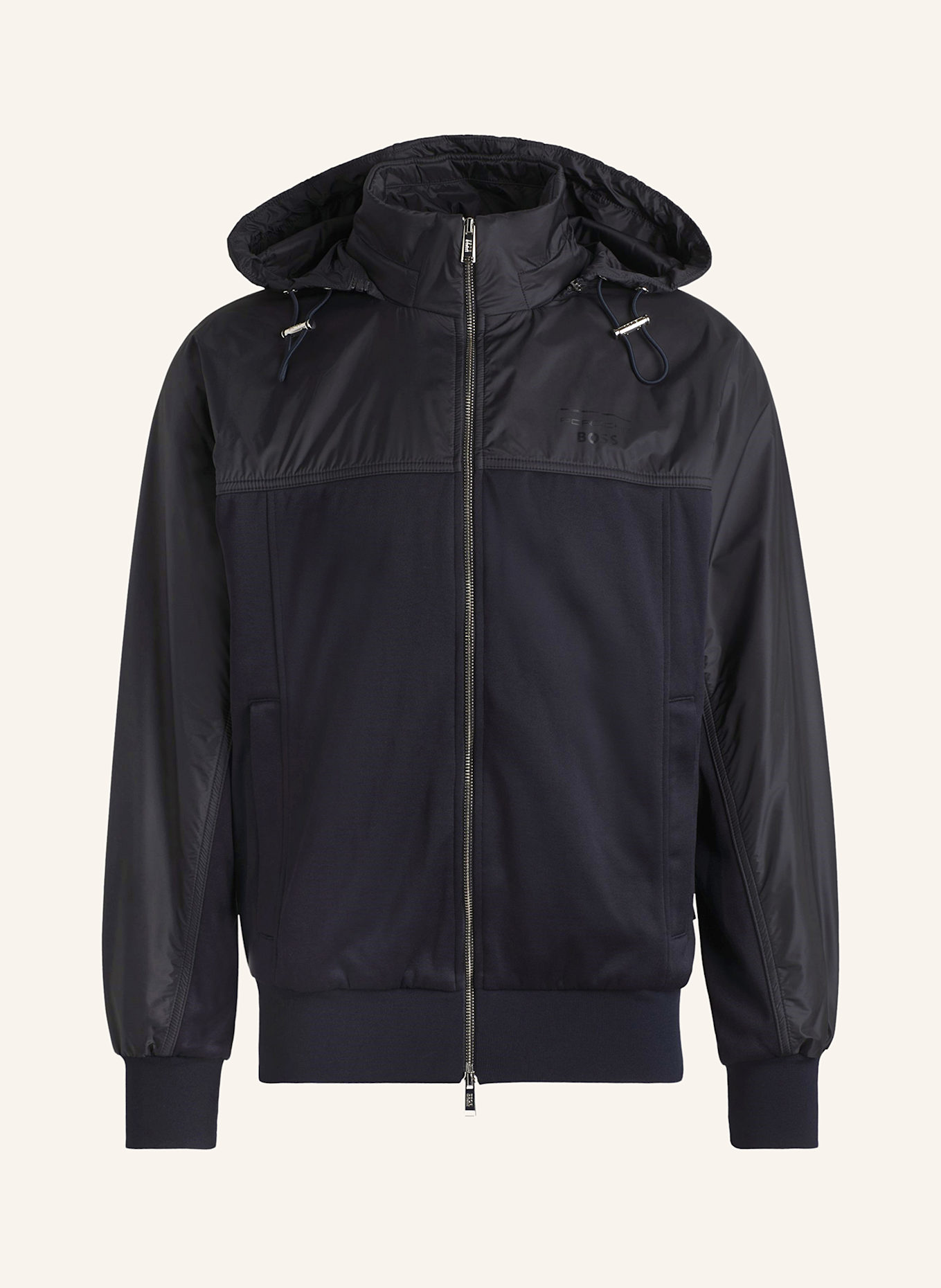BOSS Jacke STEELE im Materialmix: SCHWARZ