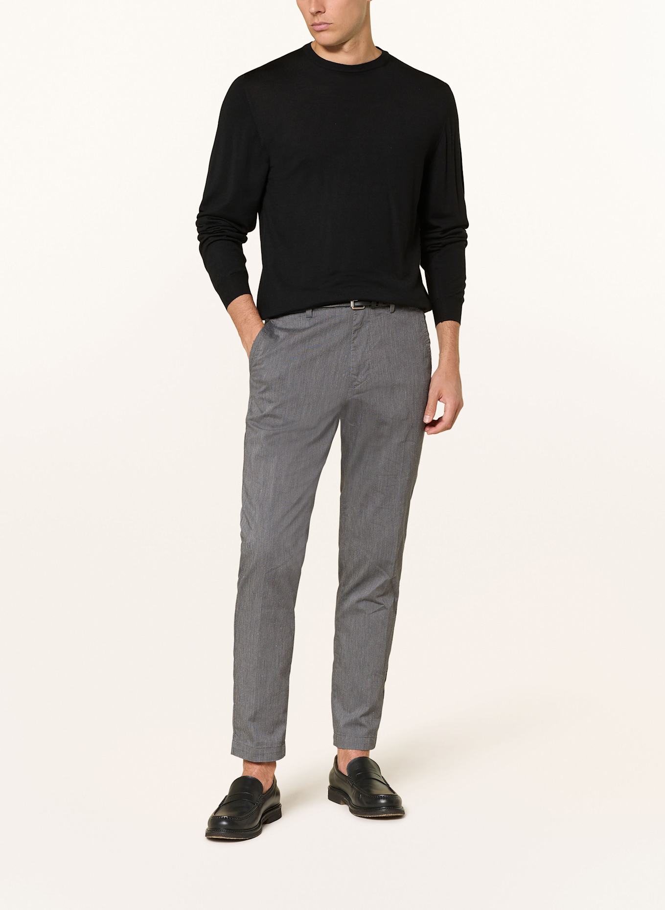 BOSS Chino KAITON Slim Fit: DUNKELBLAU / WEISS