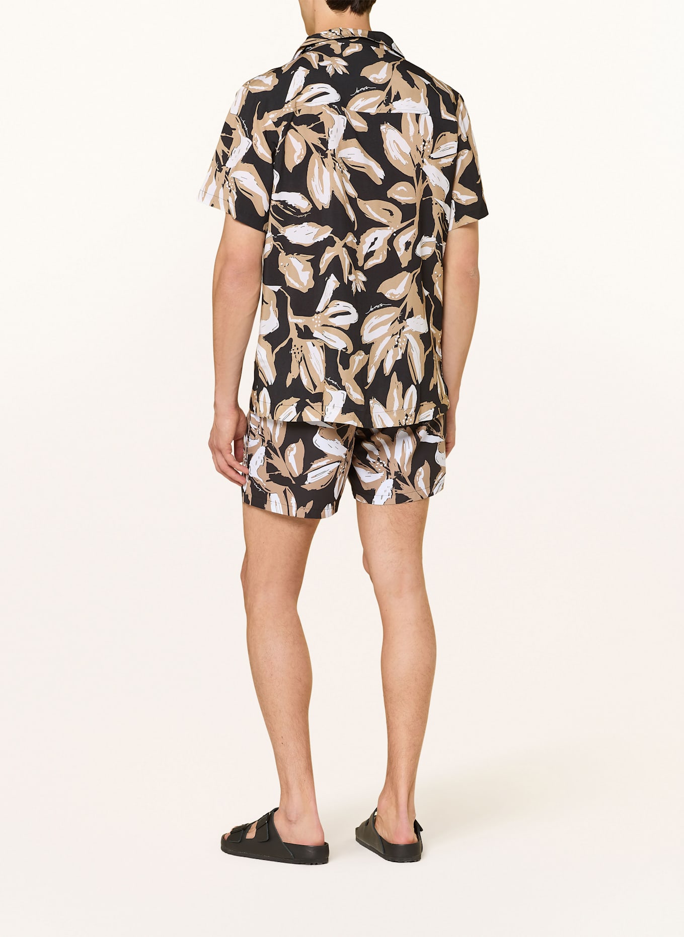 BOSS Resorthemd BEACH Comfort Fit: SCHWARZ/ HELLBRAUN/ WEISS