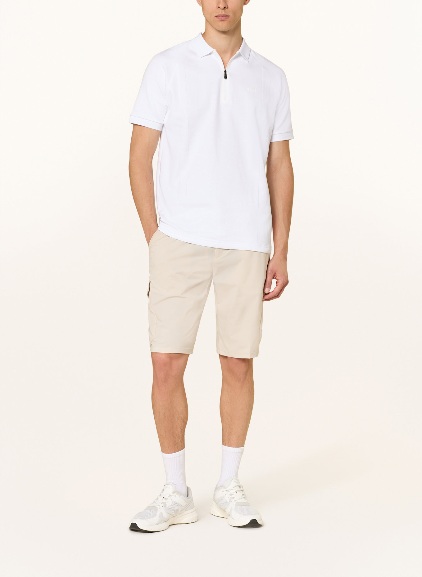 BOSS Cargoshorts URBANEX Tapered Fit: BEIGE