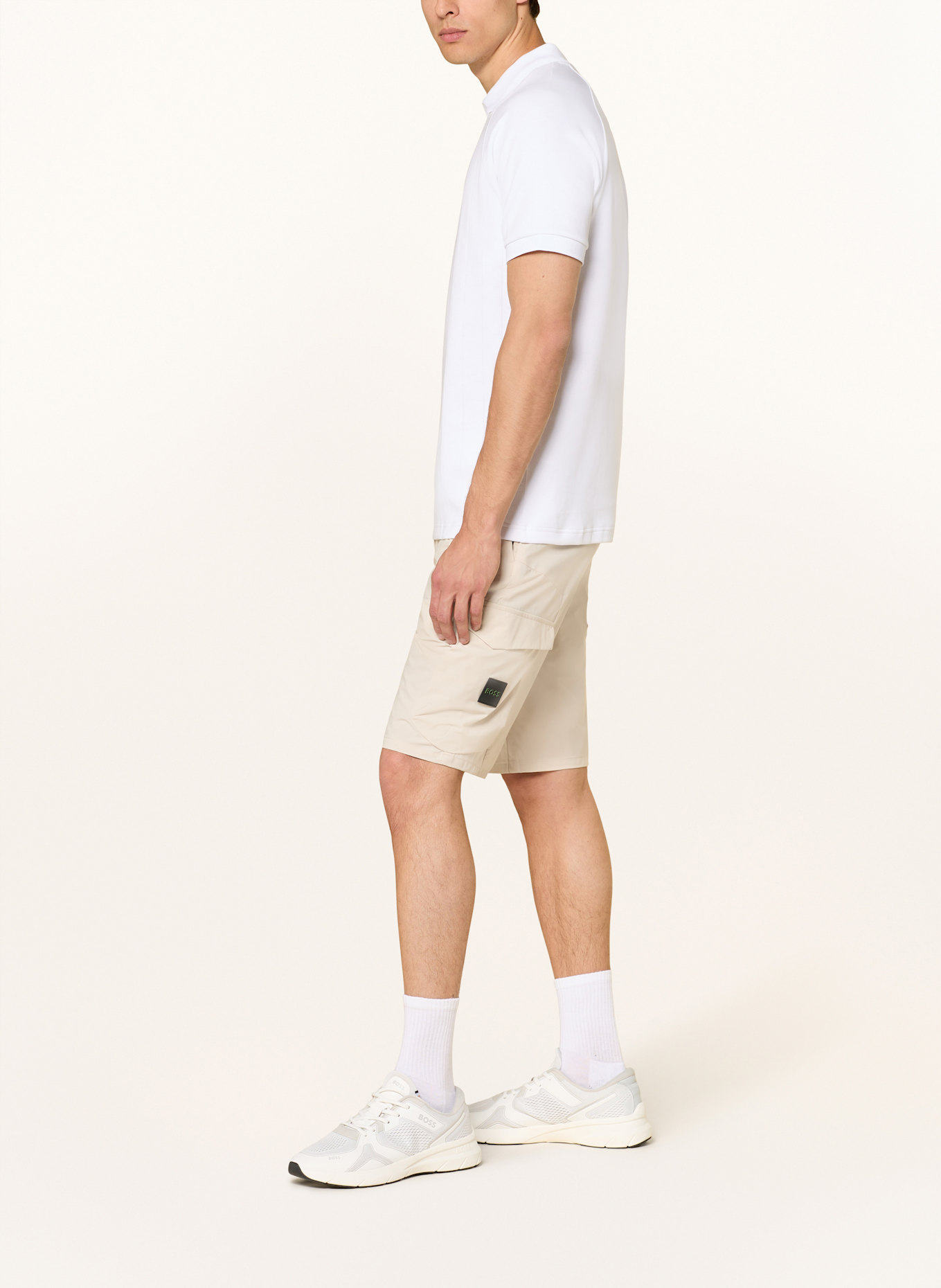BOSS Cargoshorts URBANEX Tapered Fit: BEIGE