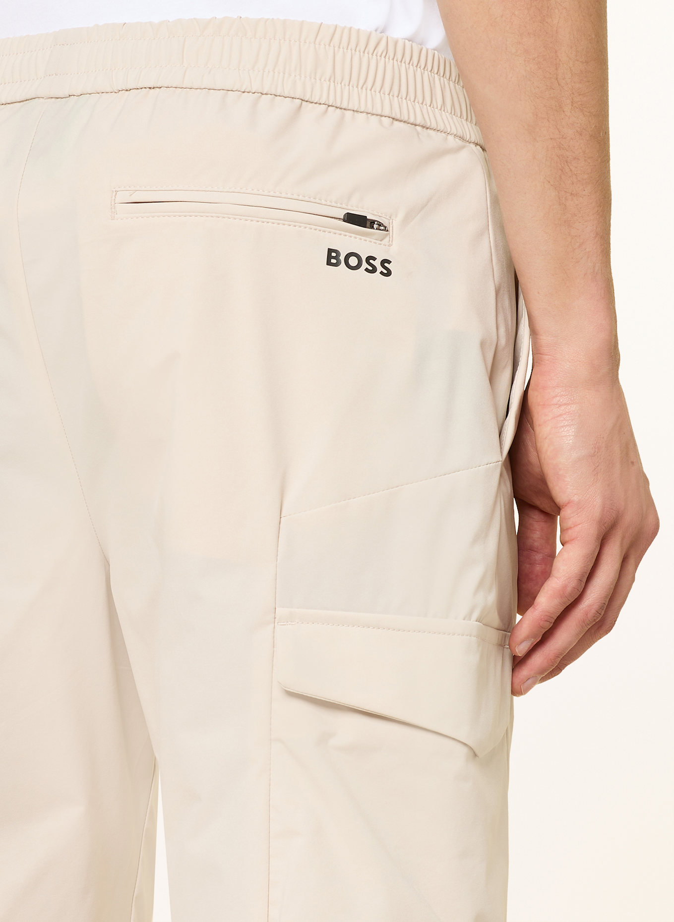 BOSS Cargoshorts URBANEX Tapered Fit: BEIGE