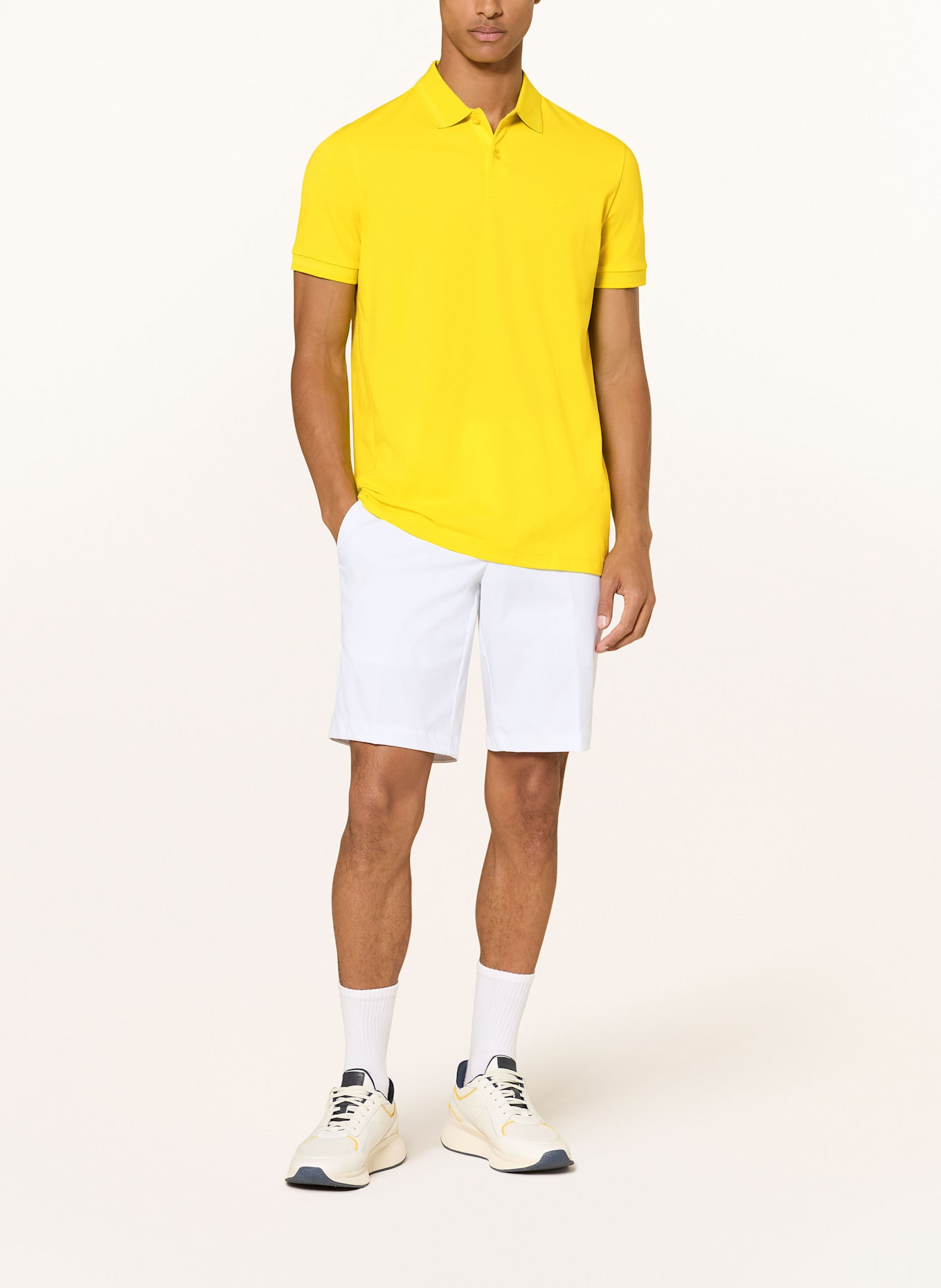 BOSS Piqué-Poloshirt PIO Regular Fit: GELB