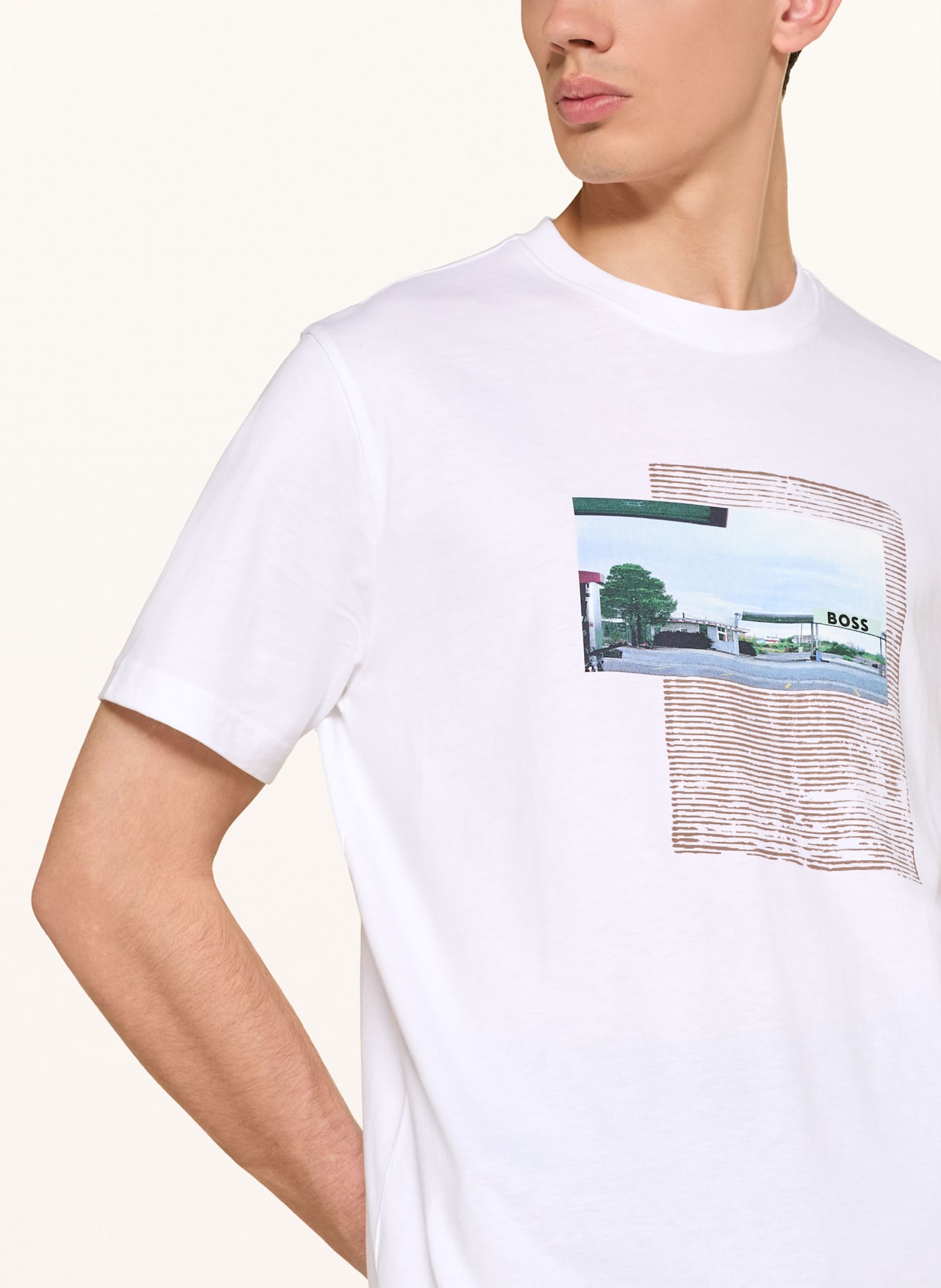 BOSS T-Shirt ONTHEWAY: WEISS
