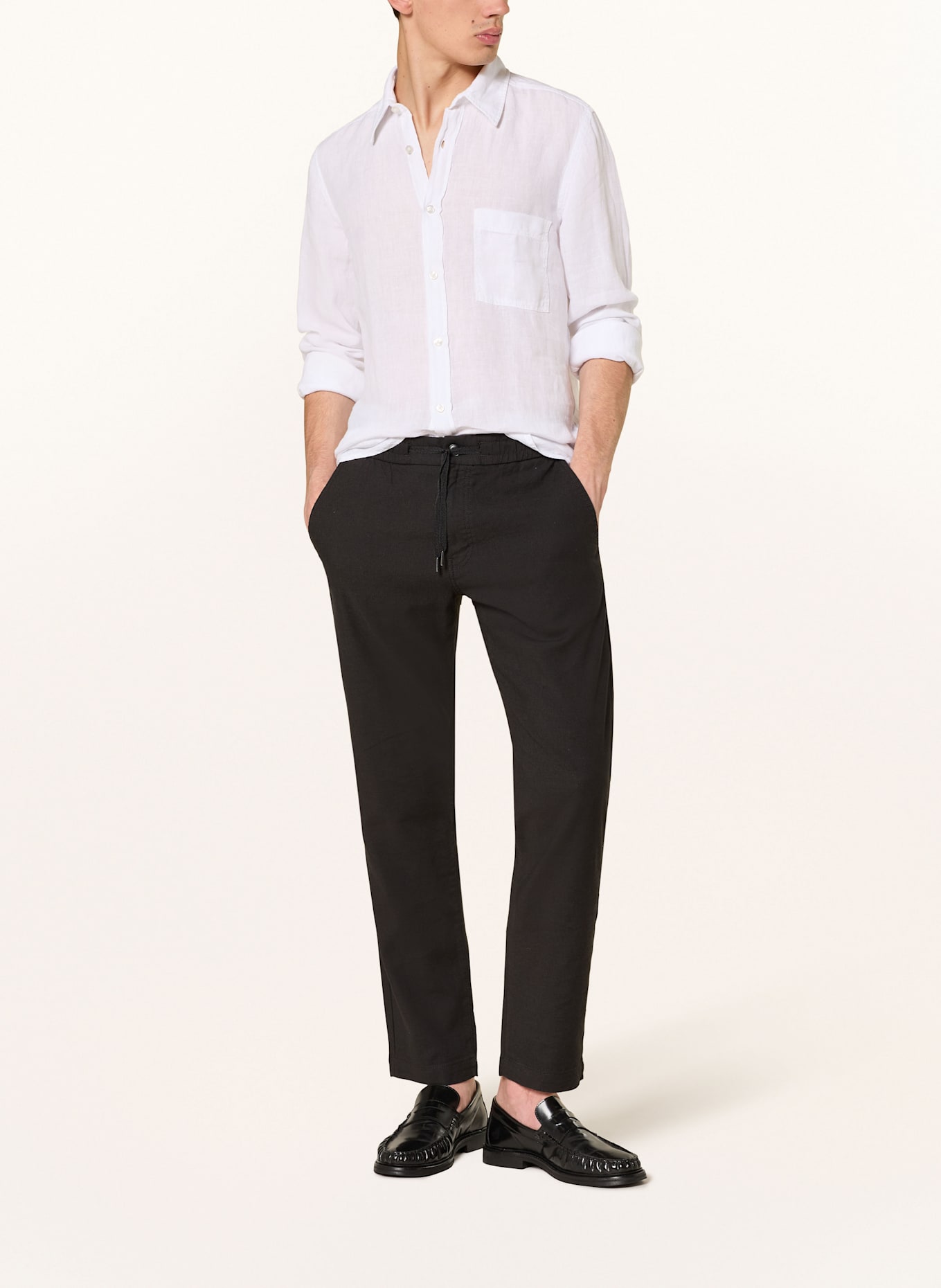 BOSS Leinenhemd RELEGANT Regular Fit: WEISS