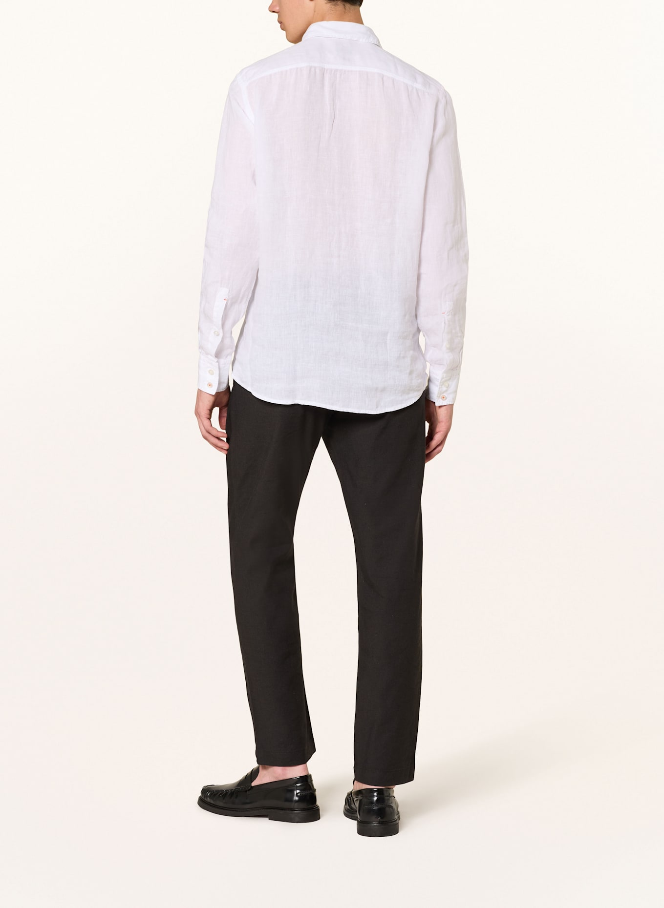 BOSS Leinenhemd RELEGANT Regular Fit: WEISS
