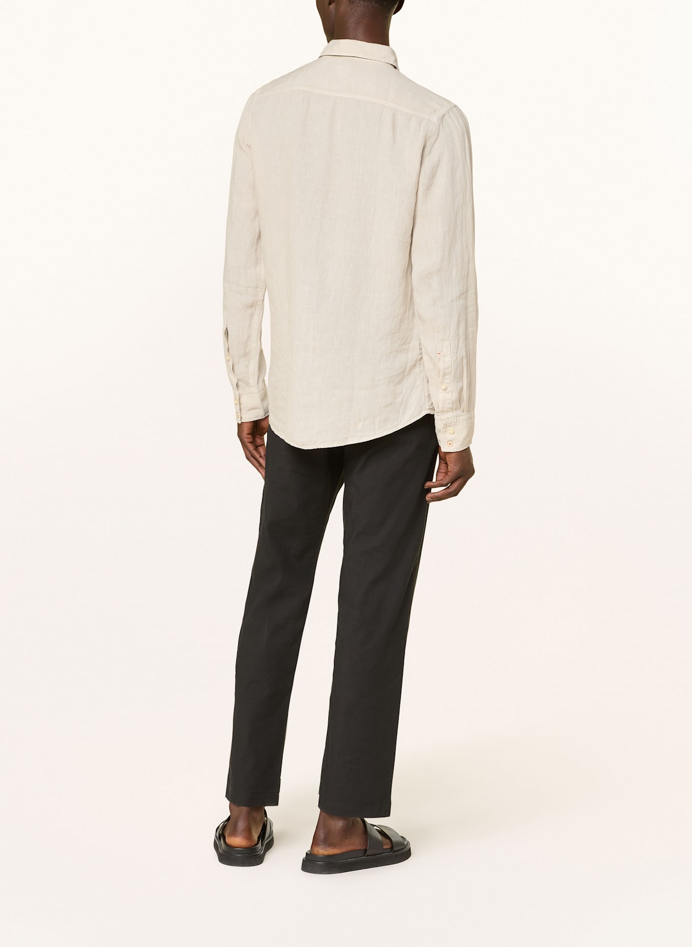 BOSS Leinenhemd RELEGANT Regular Fit: BEIGE