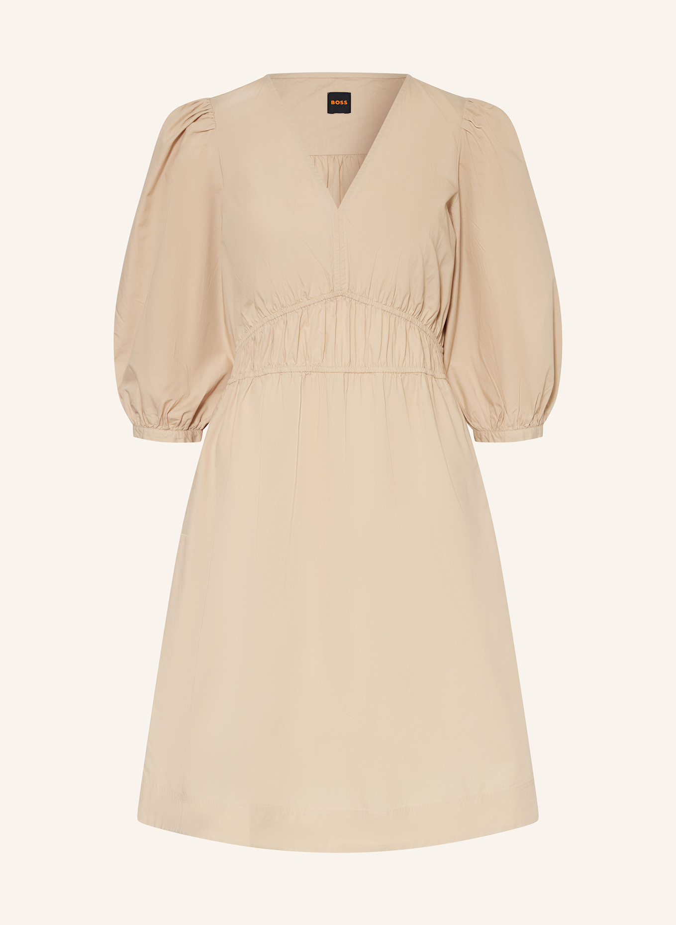 BOSS Kleid DEZZAN mit 3/4-Arm: HELLBRAUN