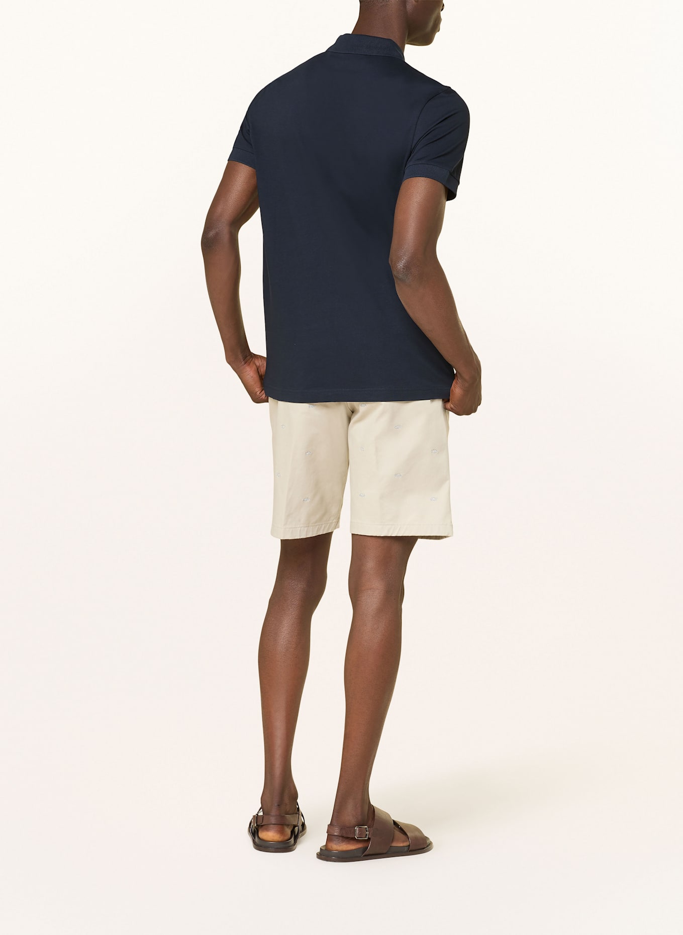 BOSS Piqué-Poloshirt PASSERZIP: DUNKELBLAU