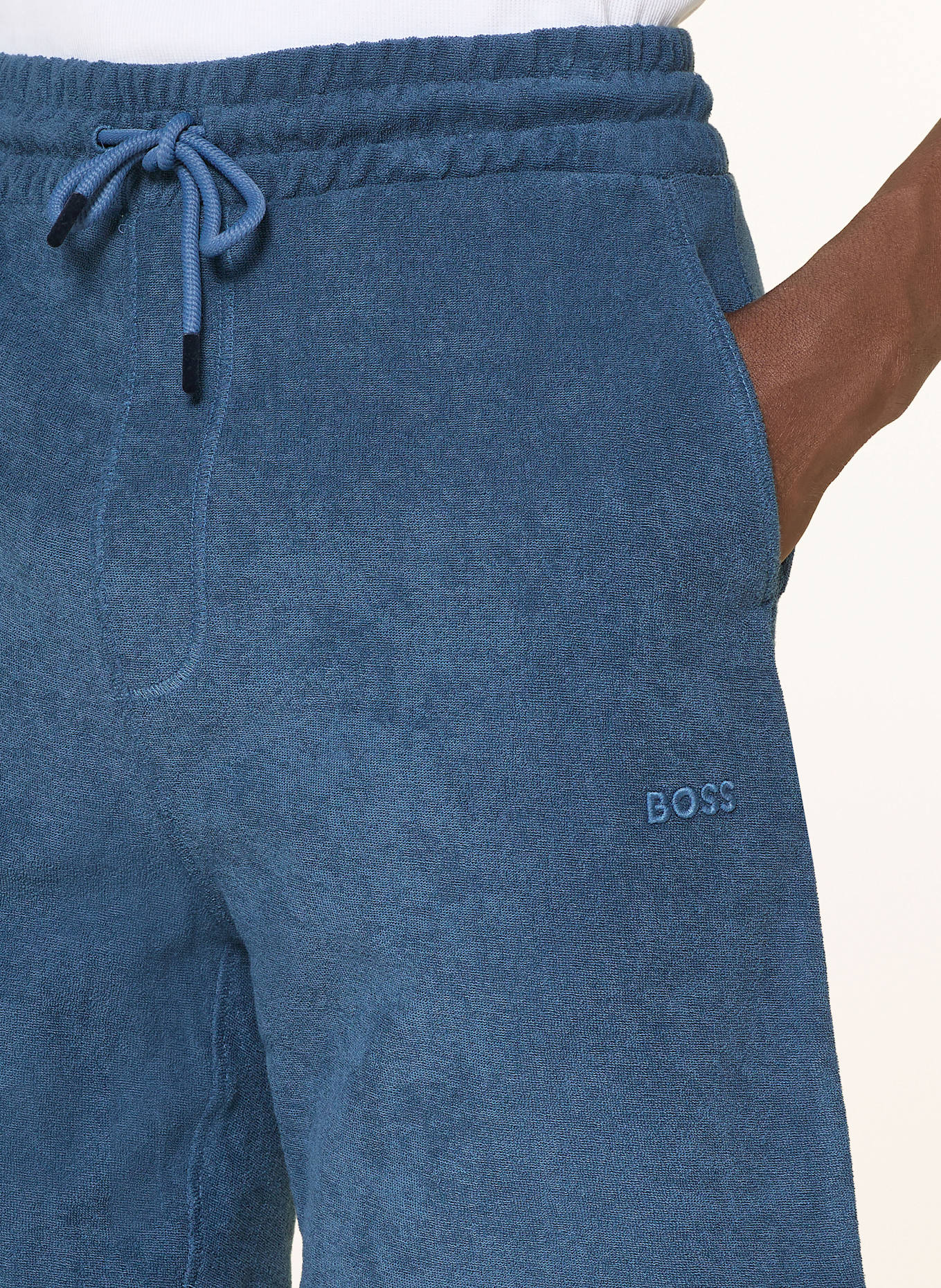 BOSS Frotteeshorts SE_DOUBLETOWEL: DUNKELBLAU