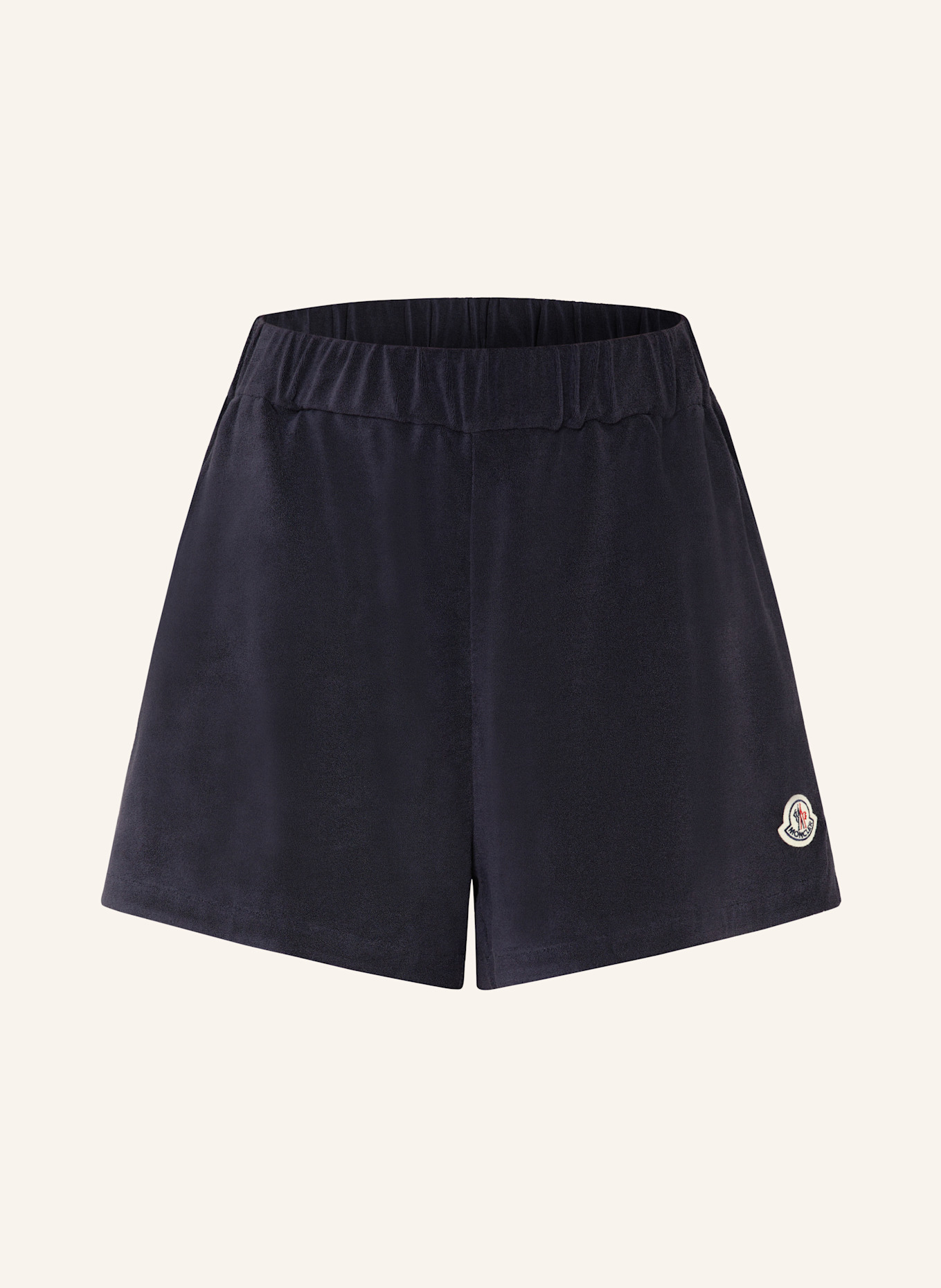 MONCLER Terry cloth shorts in dark blue