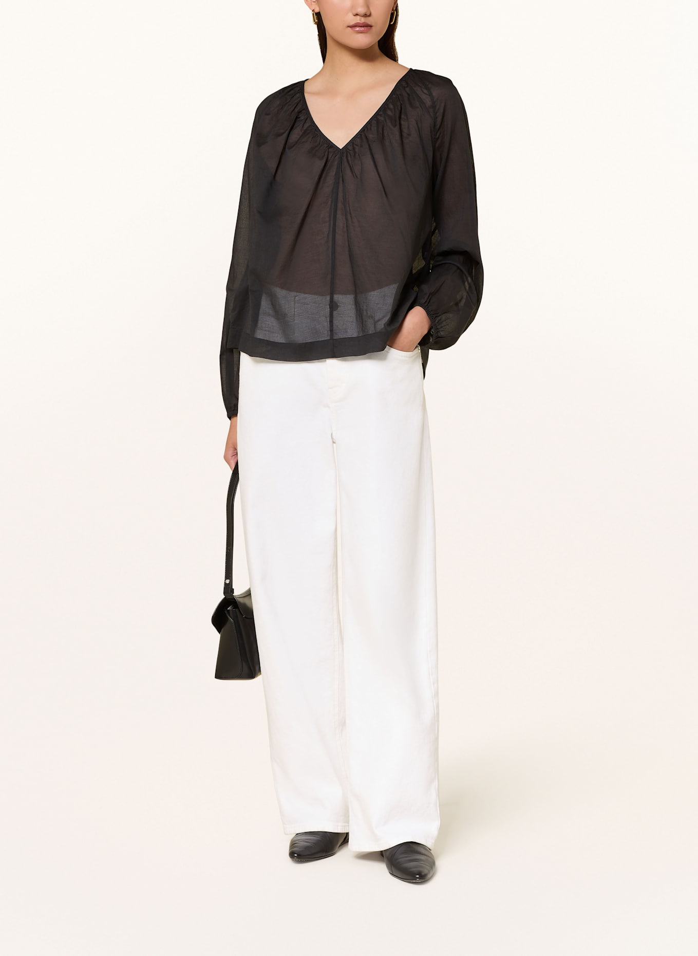 CLOSED Shirt blouse: BLACK