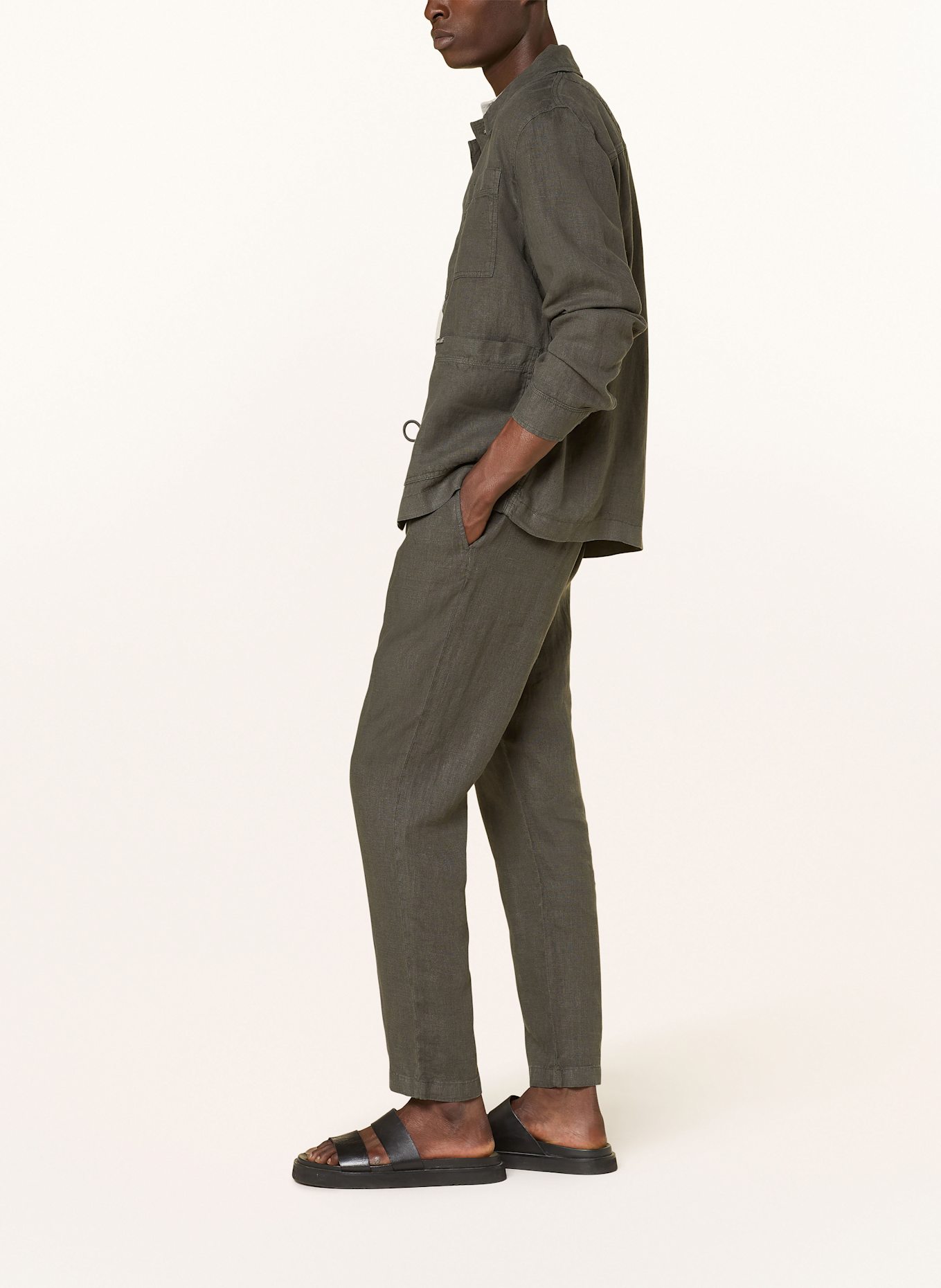 CLOSED Leinenhose VIGO TAPERED im Jogging-Stil Regular Fit: DUNKELGRAU