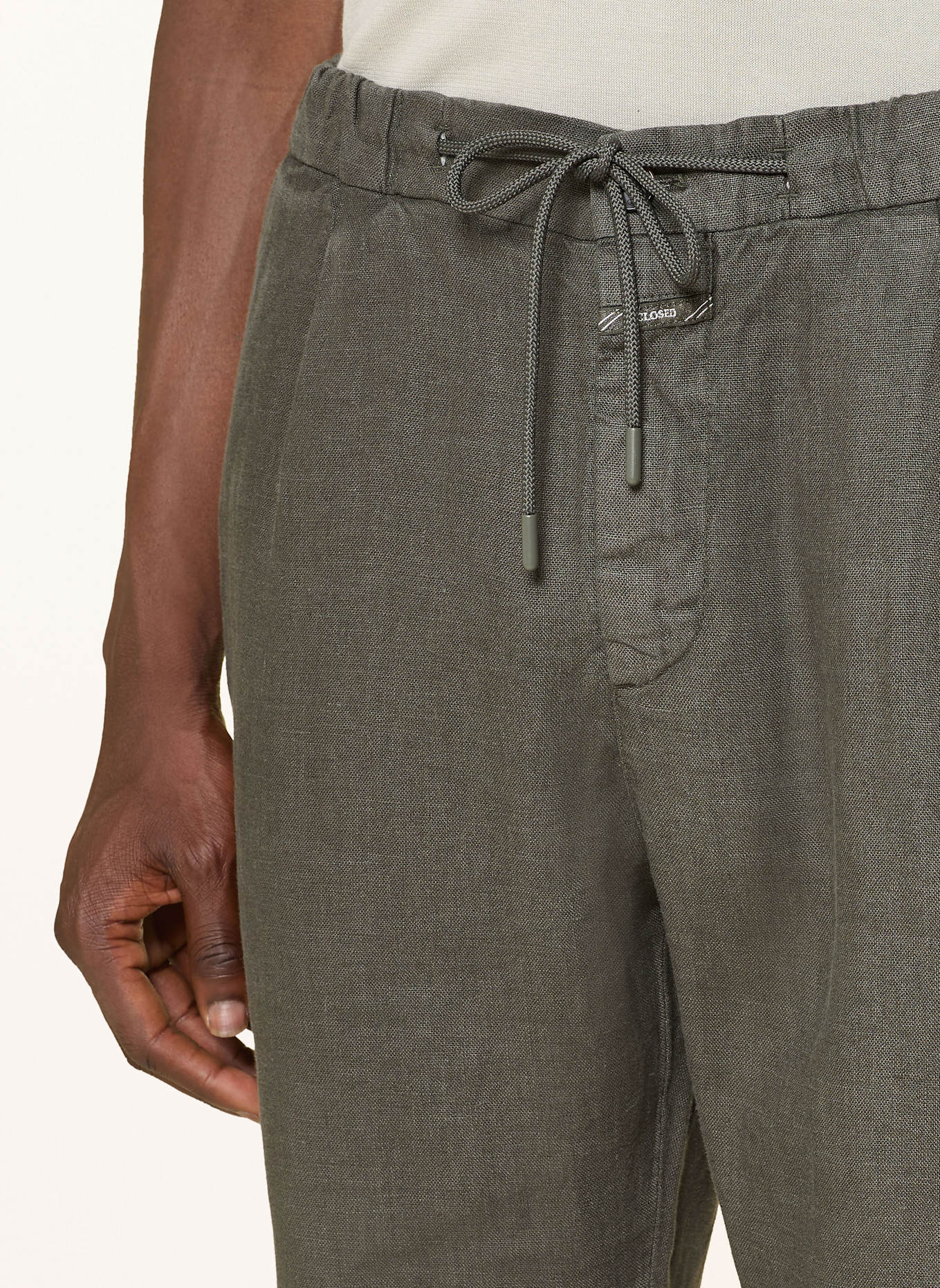 CLOSED Leinenhose VIGO TAPERED im Jogging-Stil Regular Fit: DUNKELGRAU