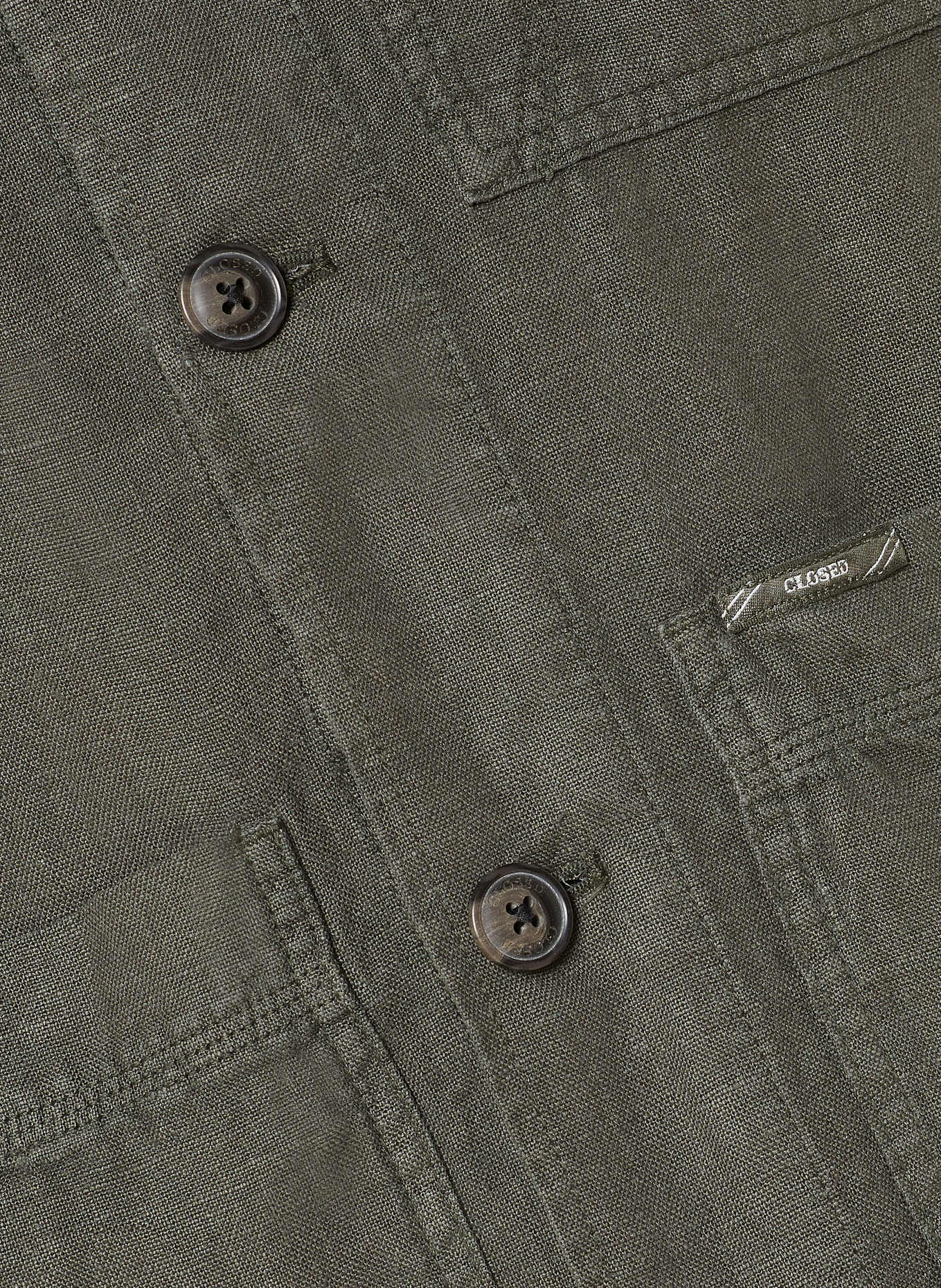 CLOSED Leinen-Overjacket ATELIER: DUNKELGRAU