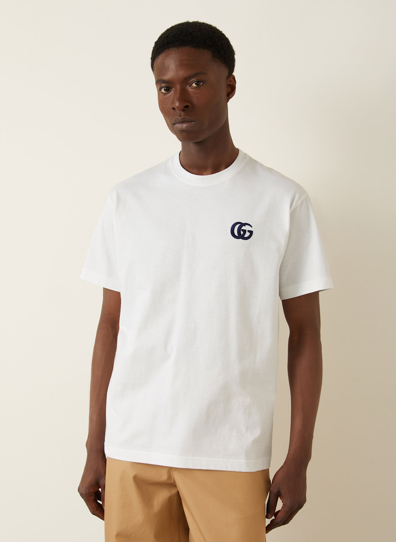GUCCI T-Shirt: WEISS/ DUNKELBLAU