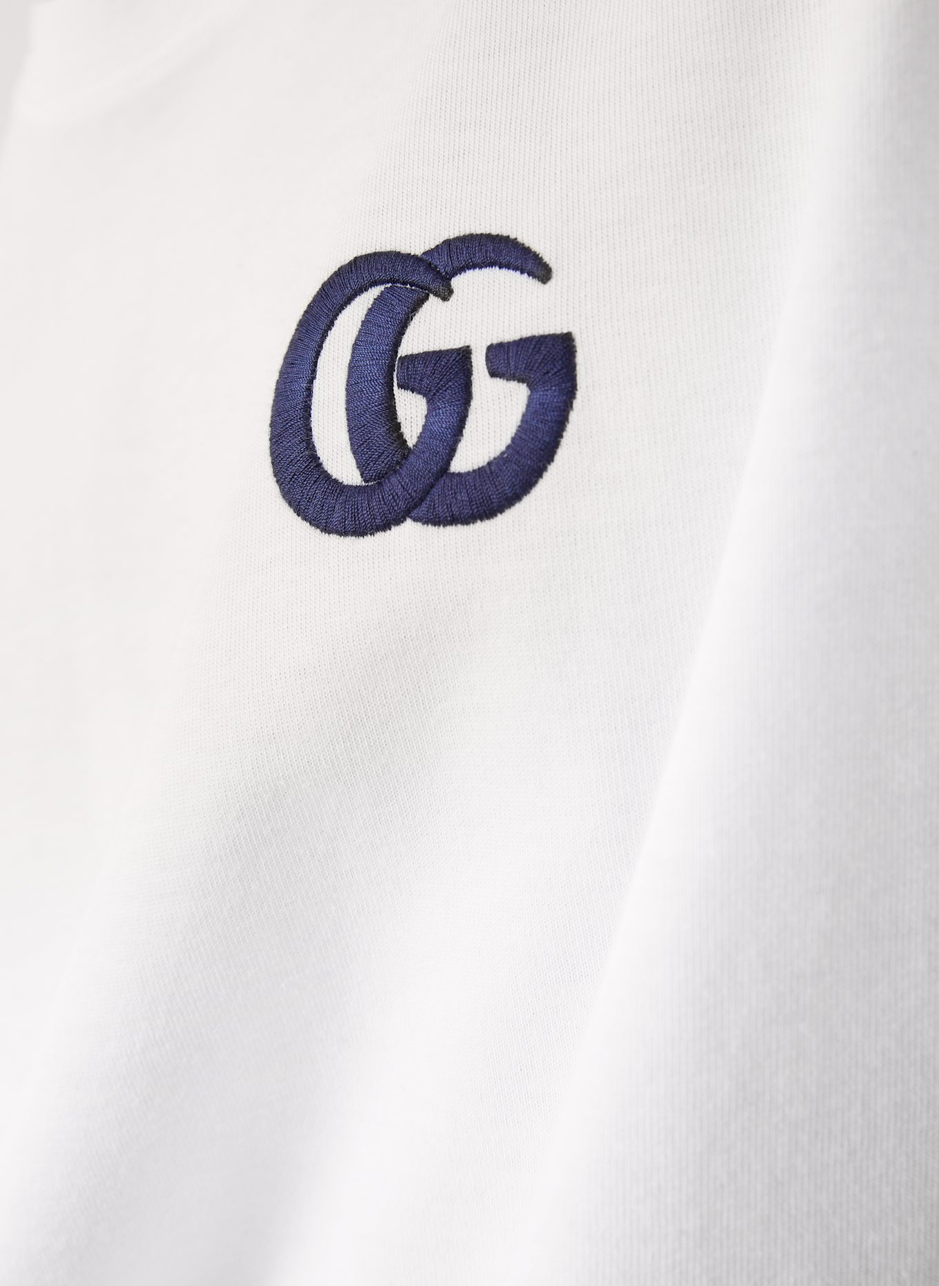 GUCCI T-Shirt: WEISS/ DUNKELBLAU