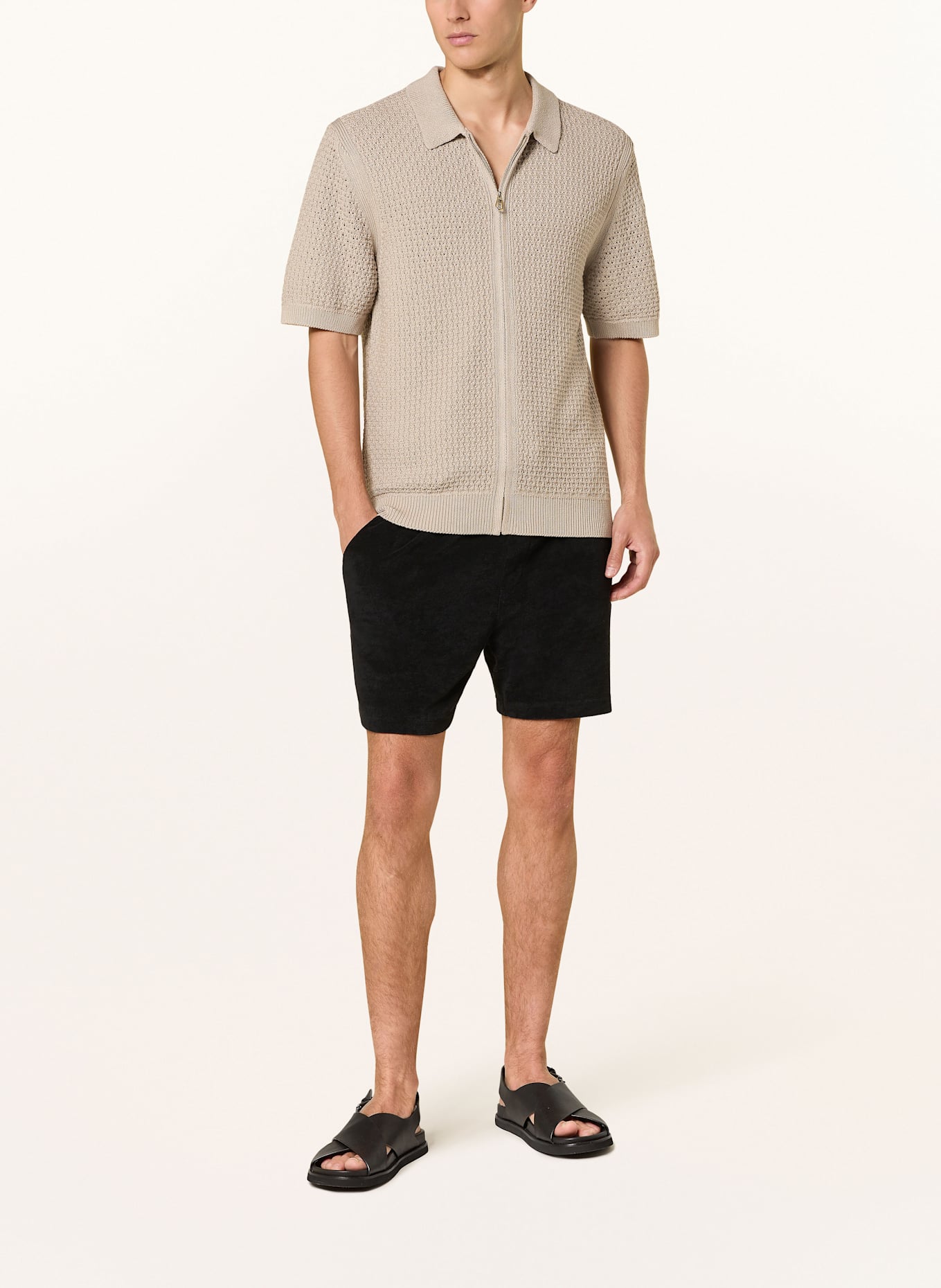 STRELLSON Terry shorts JOSEPH Regular fit: BLACK
