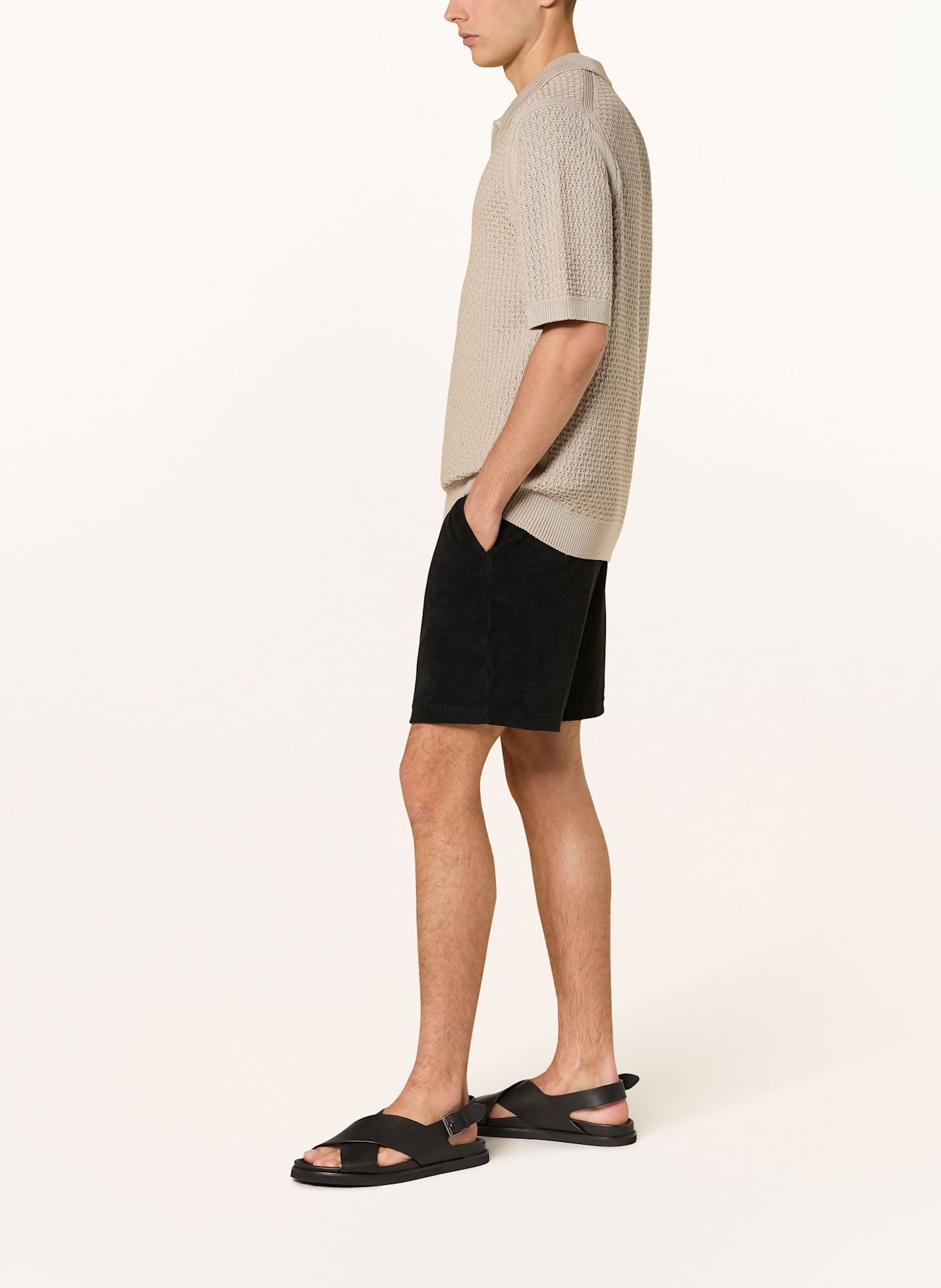 STRELLSON Terry shorts JOSEPH Regular fit: BLACK