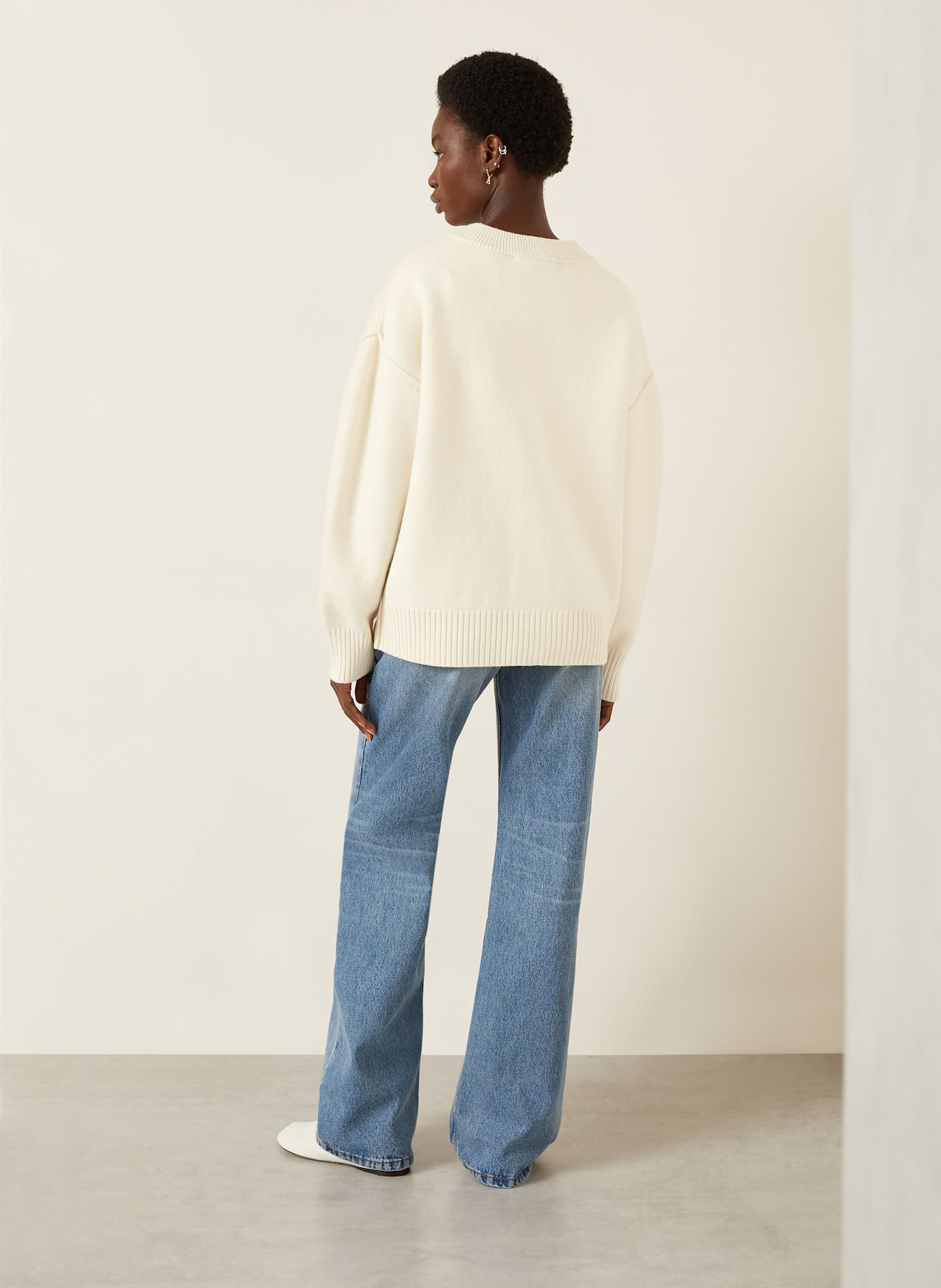 AMI PARIS Kardigan oversize: BIAŁY