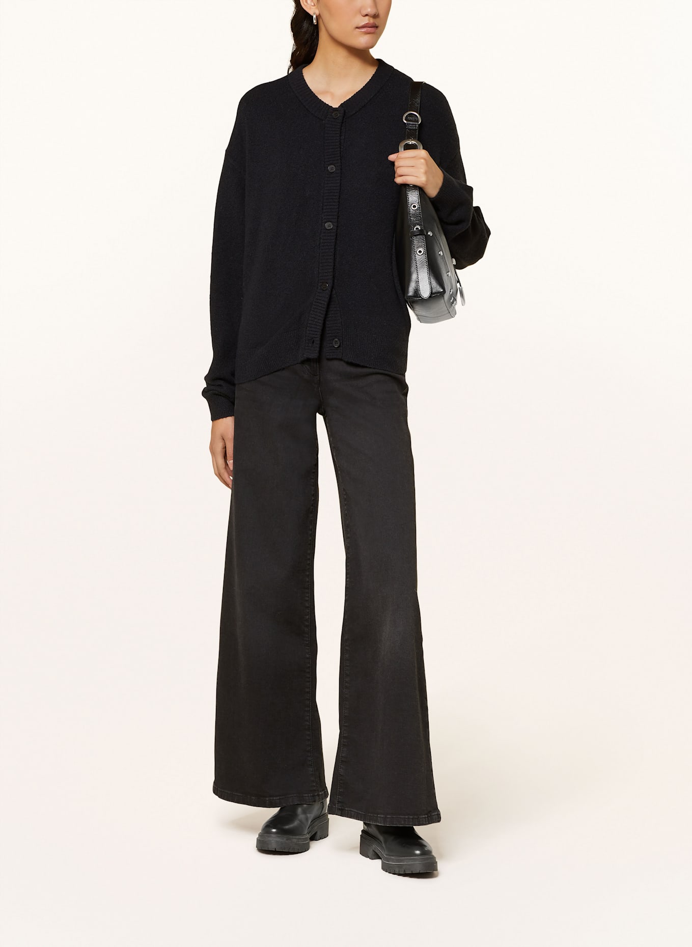 American Vintage Strickjacke DAMSVILLE: SCHWARZ