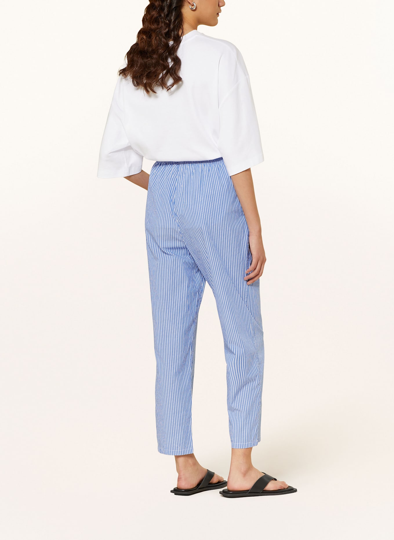 American Vintage Spodnie 7/8 ZATYBAY: NIEBIESKI / BIAŁY