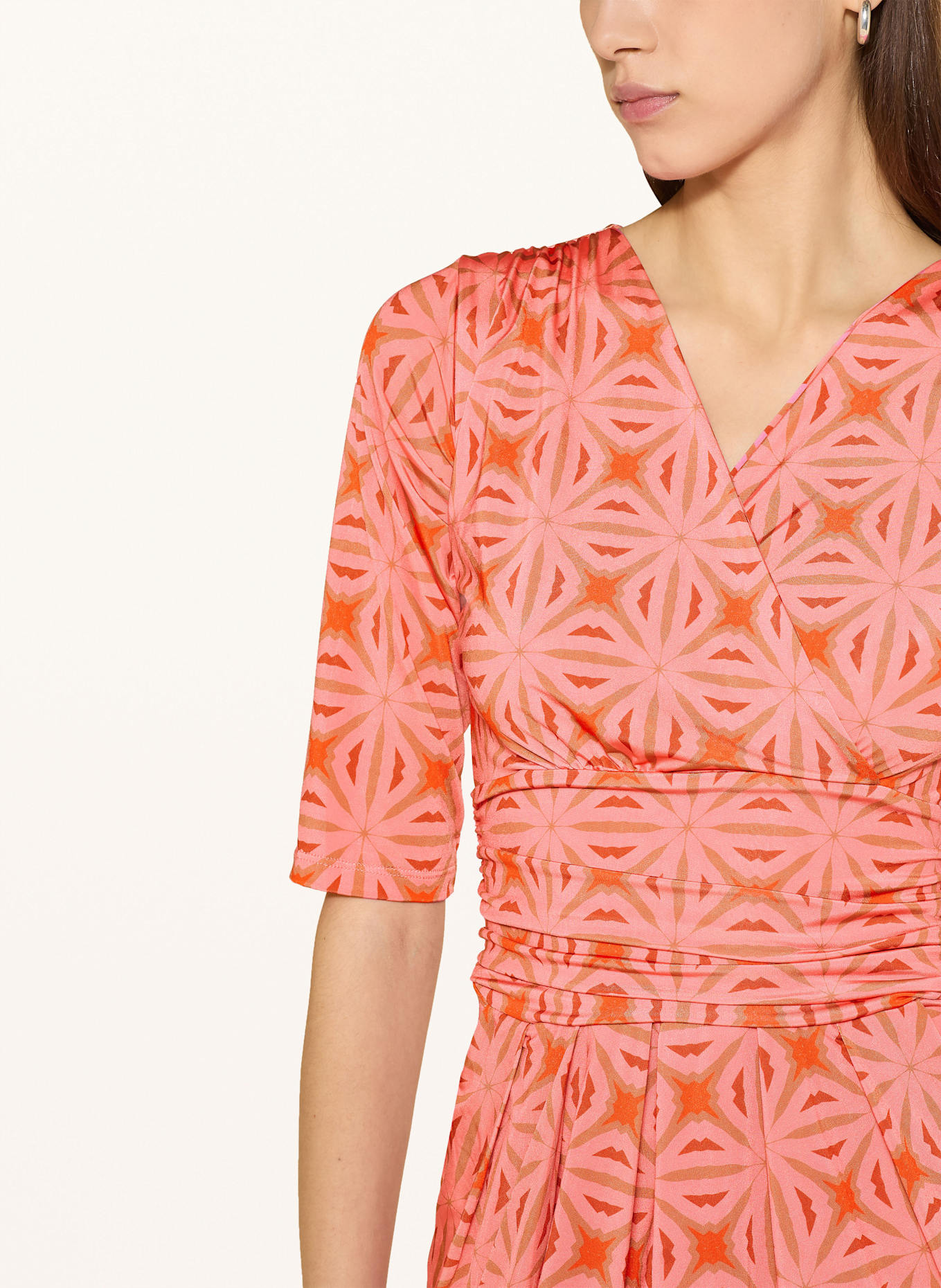 marivie Jerseykleid I NEED MORE MONEY!: PINK/ DUNKELROT/ ORANGE
