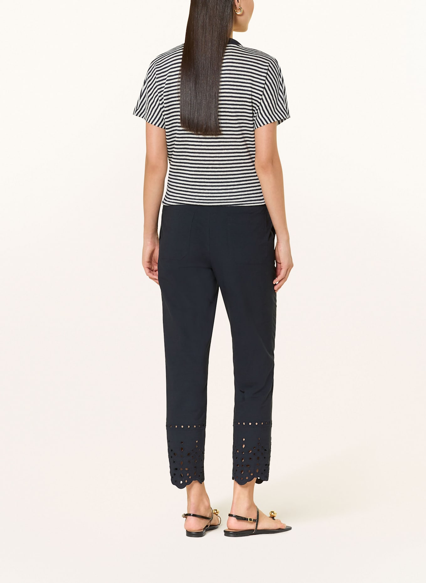 MARC CAIN Hose FRANCA mit Lochspitze: DUNKELBLAU