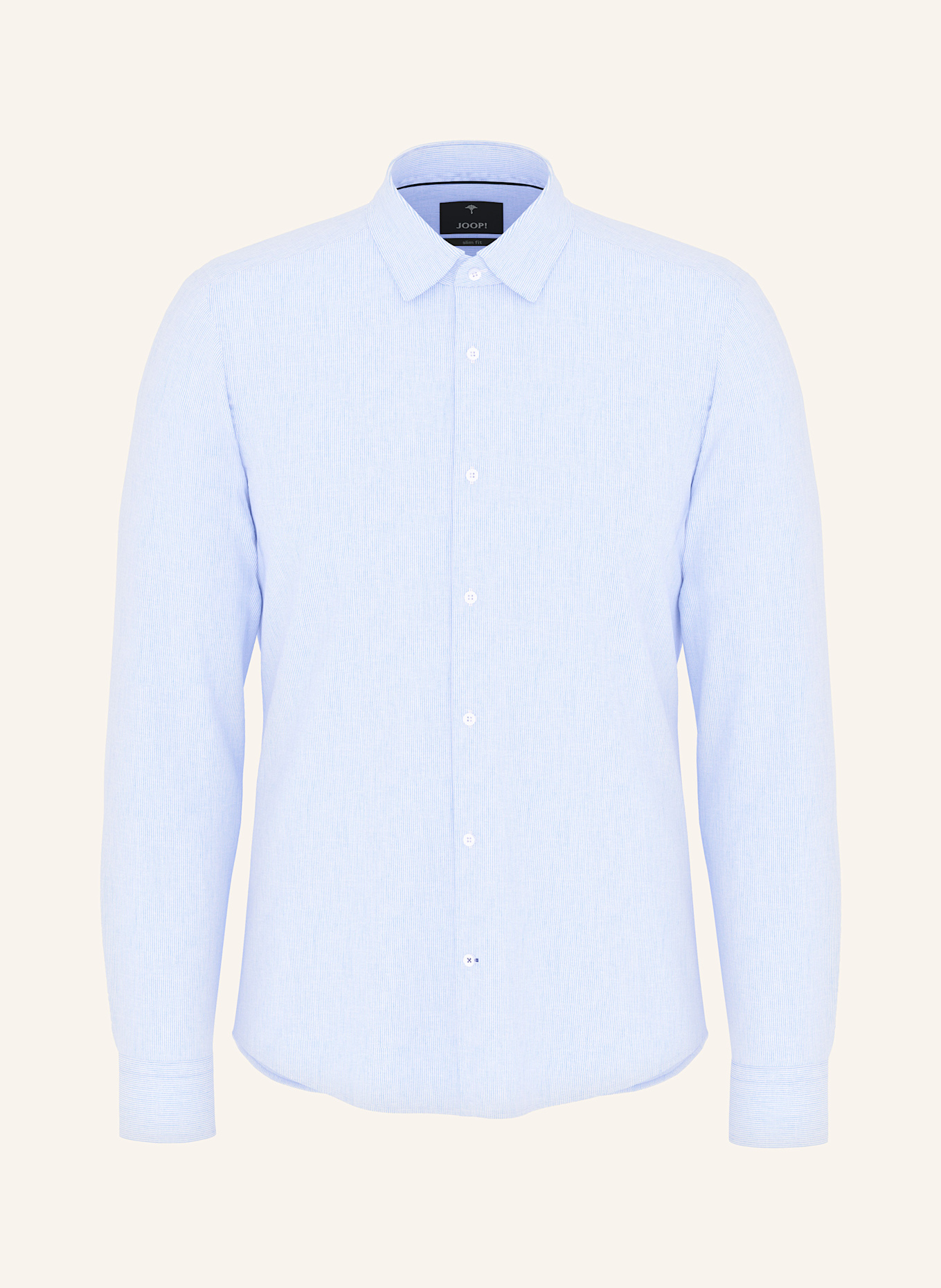 JOOP! Hemd PIT Slim Fit mit Leinen: HELLBLAU/ WEISS