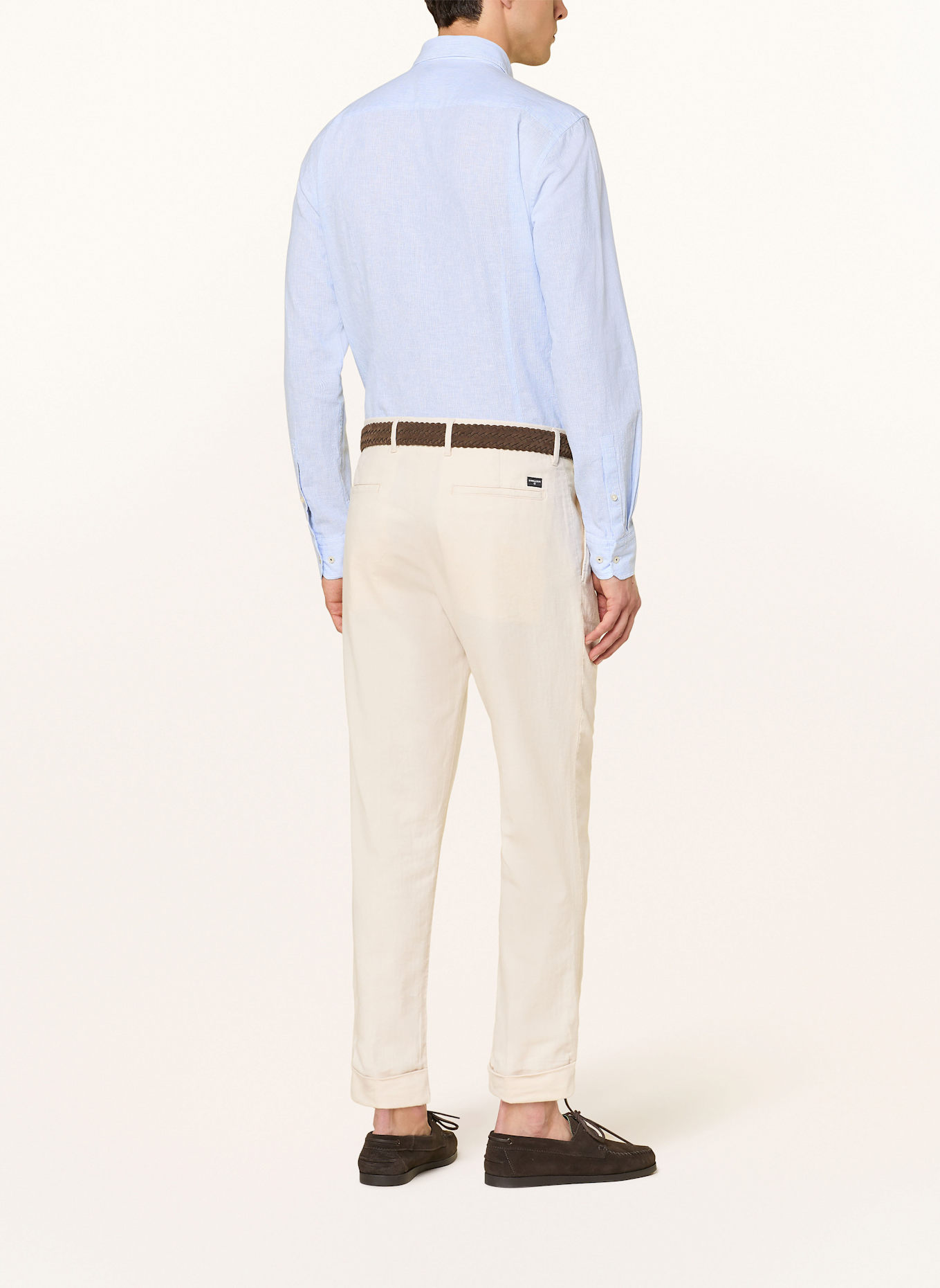 JOOP! Hemd PIT Slim Fit mit Leinen: HELLBLAU/ WEISS