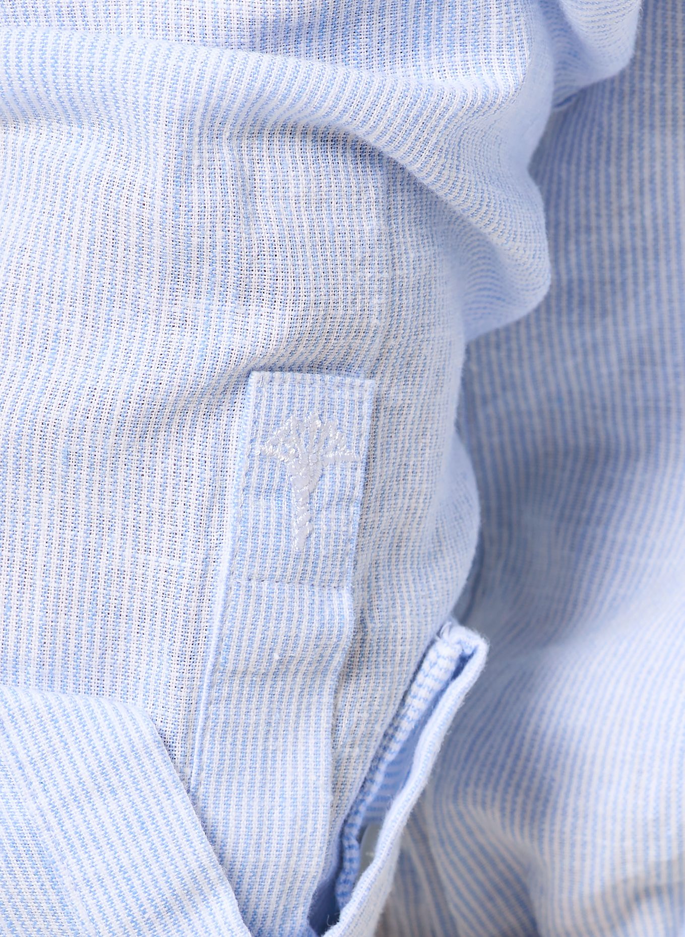 JOOP! Hemd PIT Slim Fit mit Leinen: HELLBLAU/ WEISS