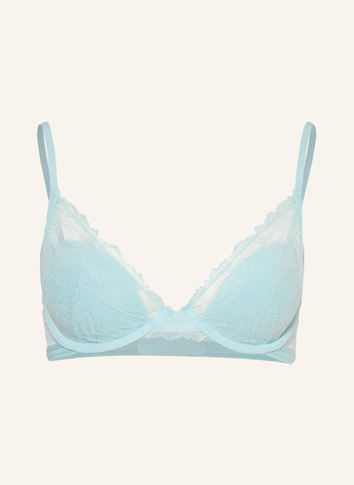 Calvin Klein Vyztužená podprsenka ICON LACE: TMAVĚ MODRÁ