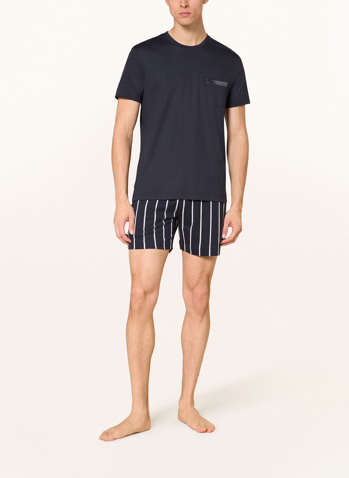 mey Lounge-Shorts Serie VALSTED: BLAU/ WEISS