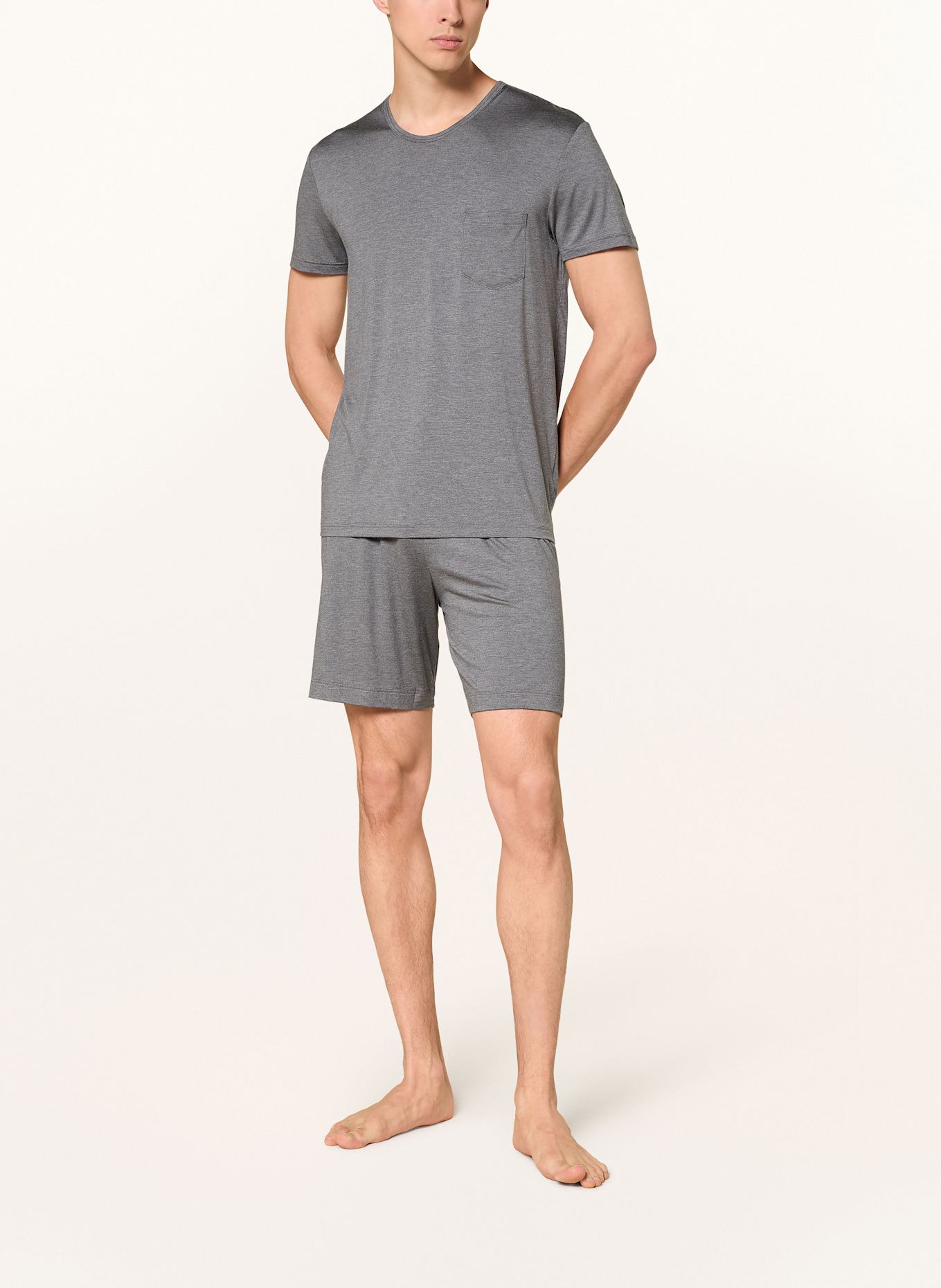 mey Schlafshirt Serie JEFFERSON MODAL: GRAU