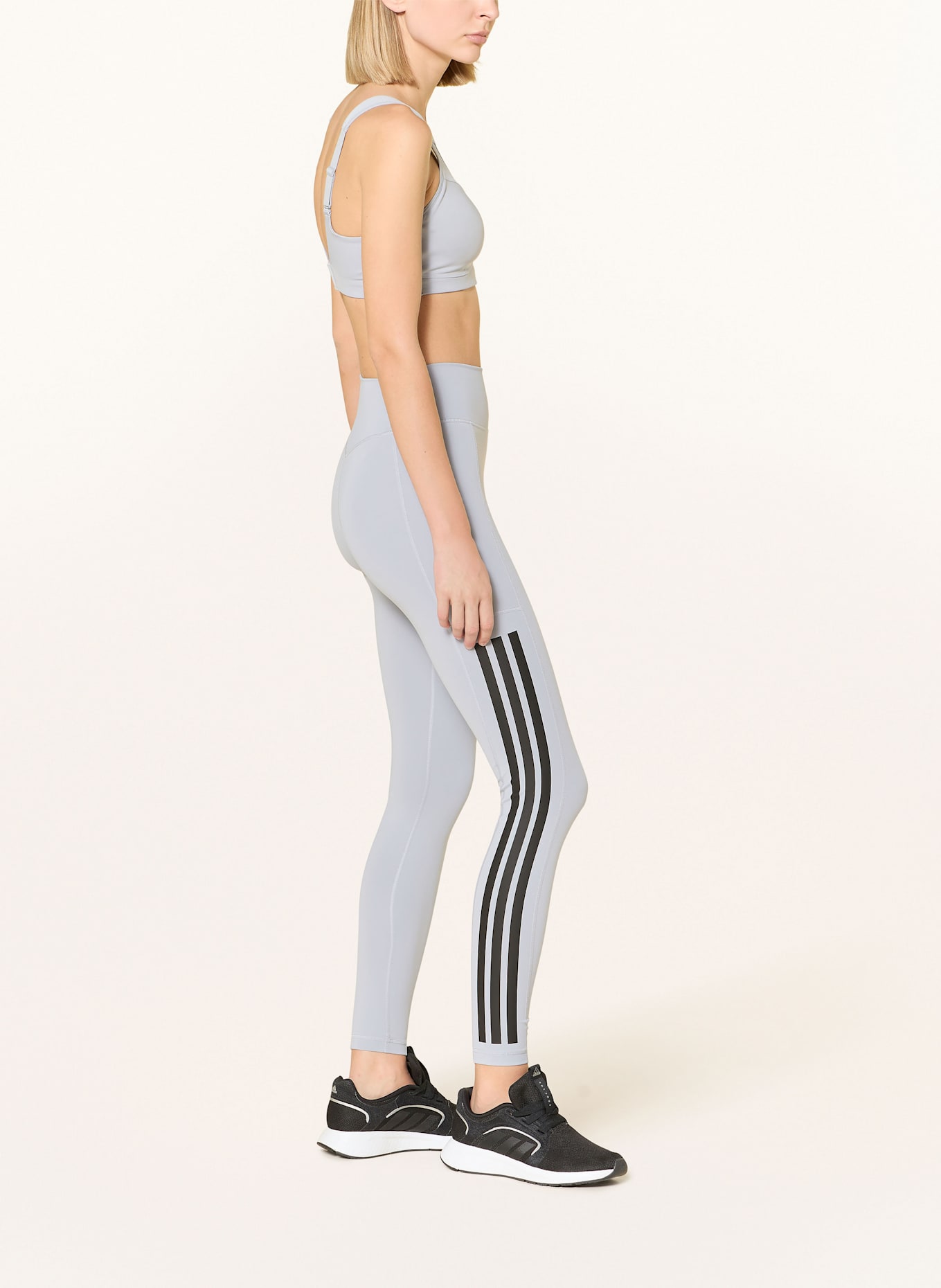 adidas Tights OPTIME 3-STRIPES FULL LENGTH: HELLGRAU